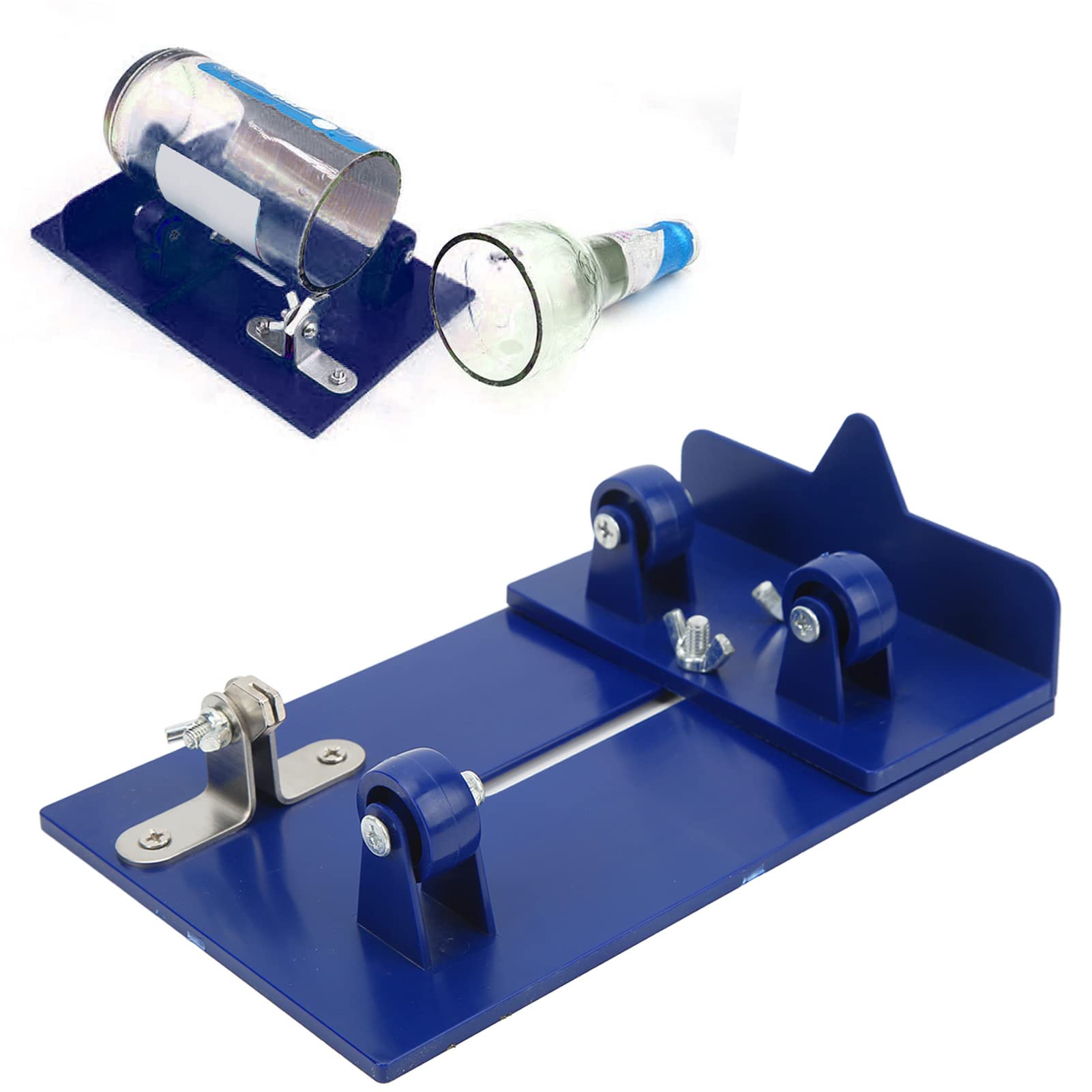 Professional Glass Bottle Cutter Tool with Carbide Cutting Head - DIY Wine Bottle & Glass Cutting Kit for Craft Projects (Blue) - Perfect for Home Decor, Upcycling Projects & Gift Making