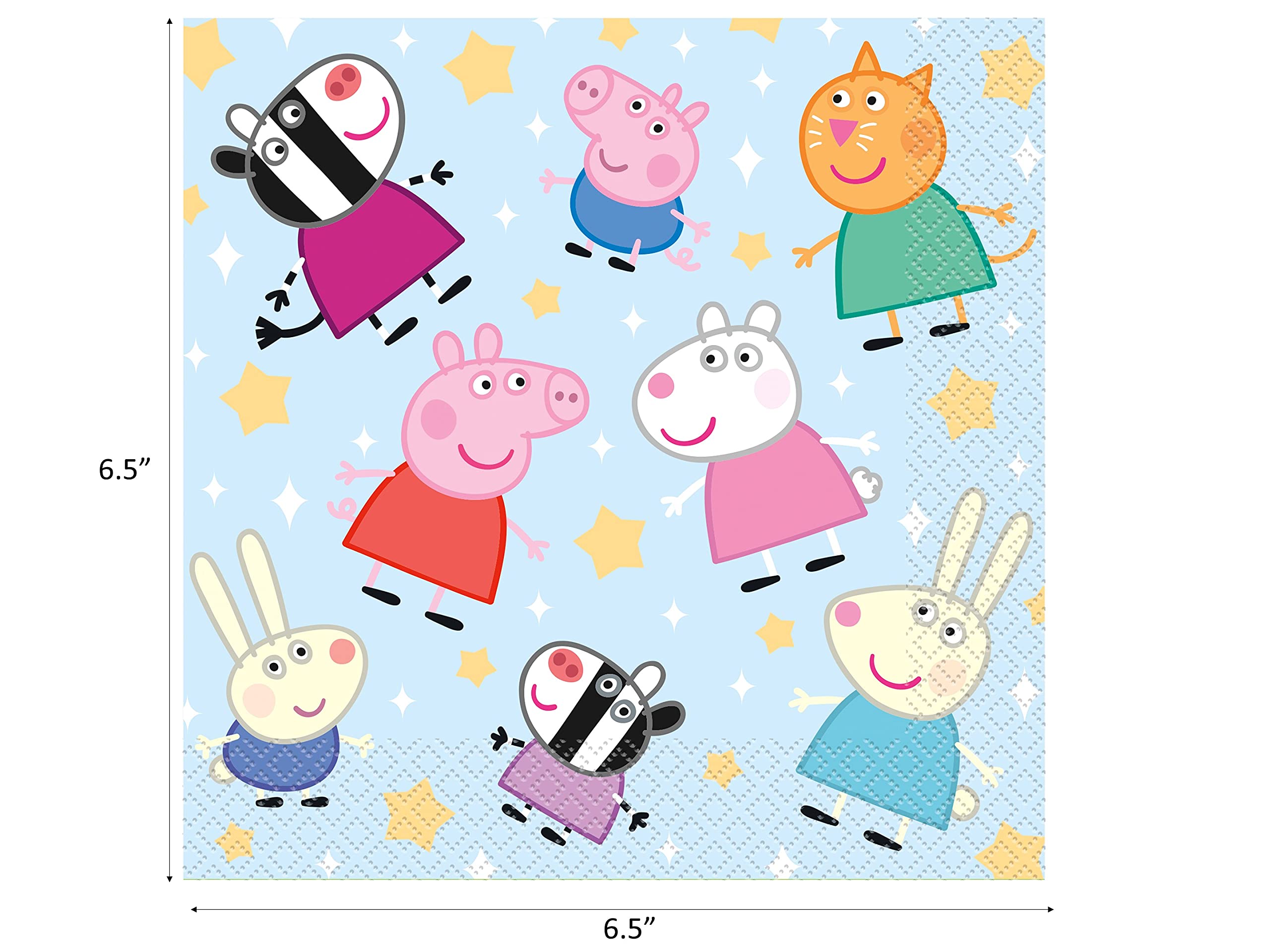 Peppa Pig Party Supplies Set - 8 Lunch Plates, 8 Cake Plates & 8 Napkins for Kids Birthday Party | Themed Tableware for 8 Guests | Perfect for Children's Birthday Celebrations, Baby Showers & Family Gatherings