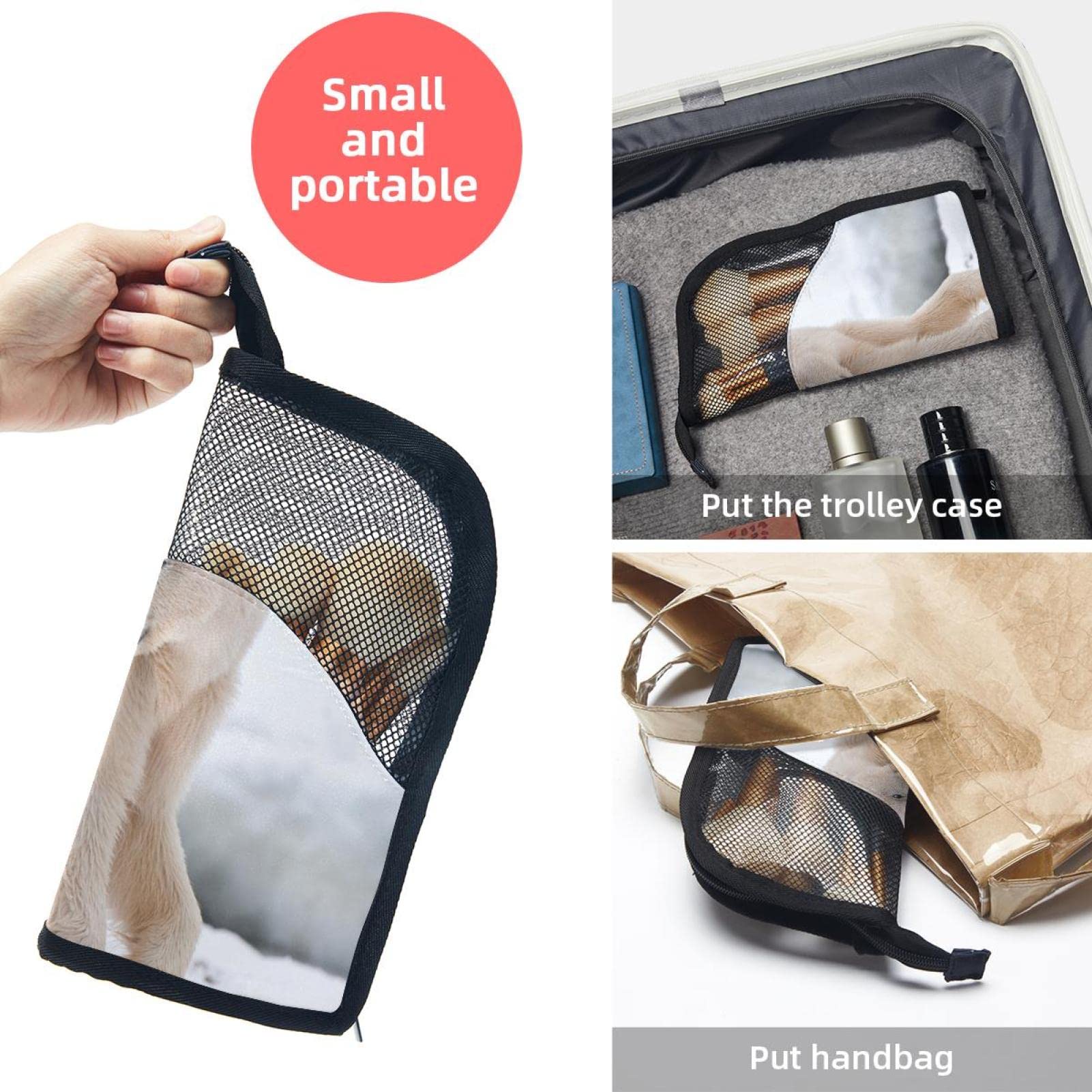 12-Piece Makeup Brush Organizer Bag with Winter Snow Polar Bear Design - Portable Travel Cosmetic Brush Holder Case for Professional Artists & Beginners - Perfect for Home, Travel, and Makeup Studio Use