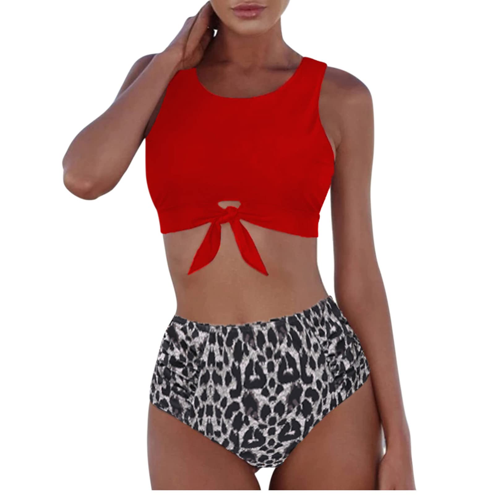 SHENGXINY Women's 2 Piece Bikini Set - Leopard Print Swimwear, Adjustable Sling Swimsuits for Women, Summer Beach Bathing Suits | Perfect for Pool Parties, Beach Vacations & Tropical Getaways