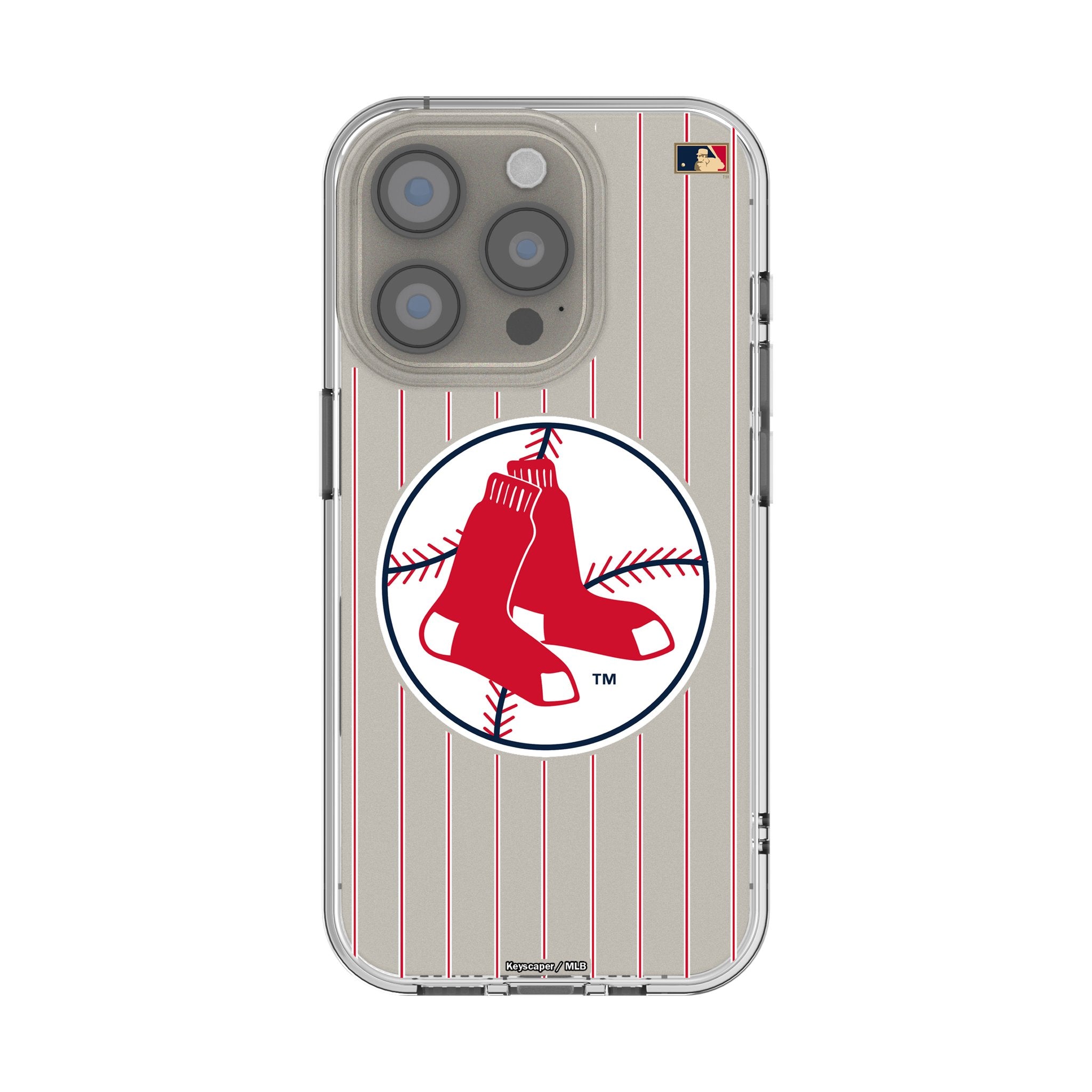 Boston Red Sox 1970-1975 Cooperstown Collection Pinstripe Clear iPhone Case for iPhone 6/7/8/X/11/12/13/14/15 - Perfect for Baseball Fans & Game Day Protection