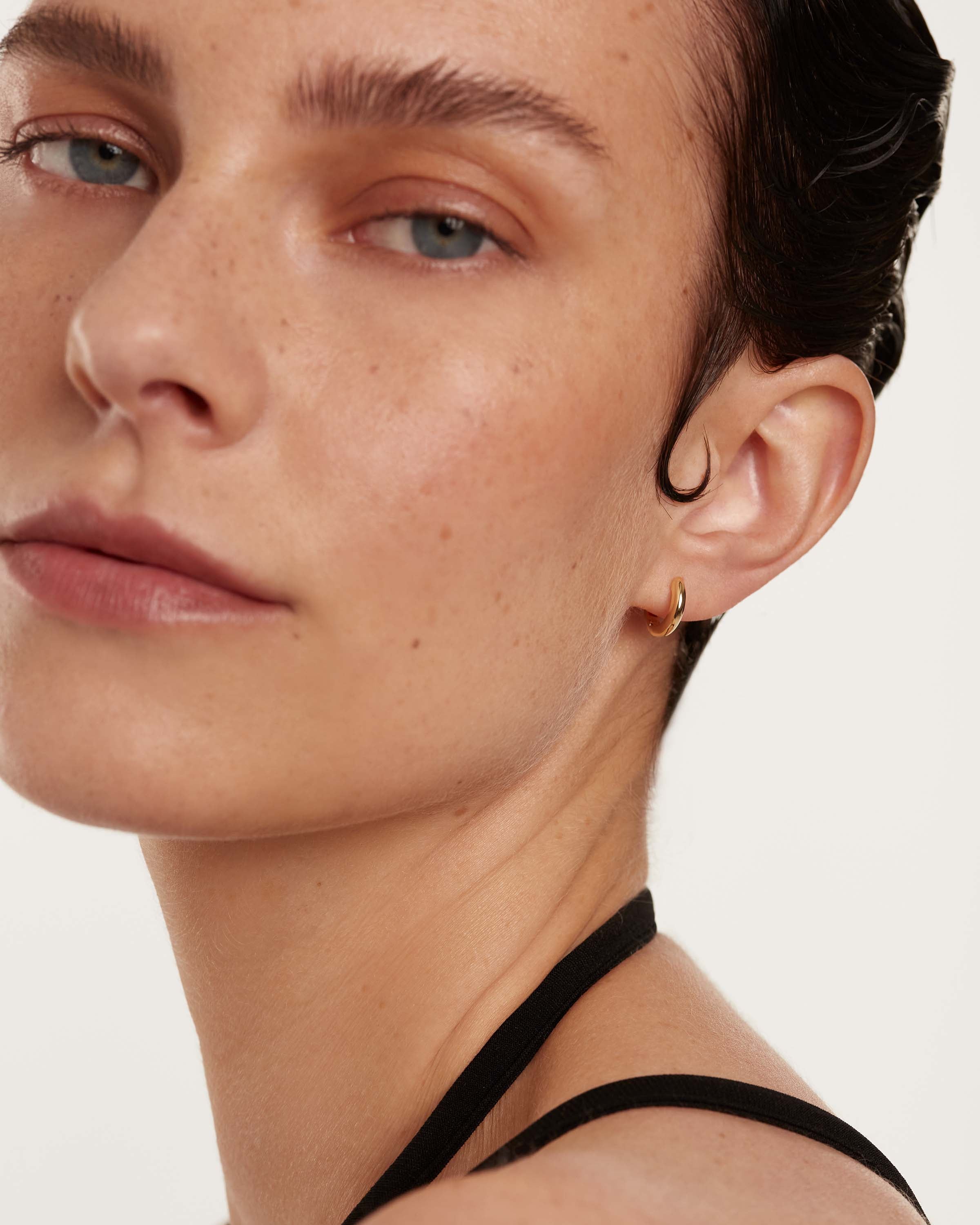 Gold Bold Mini Hoops - 14K Gold Plated Small Hoop Earrings for Women | Everyday Wear, Gift Giving & Special Occasions