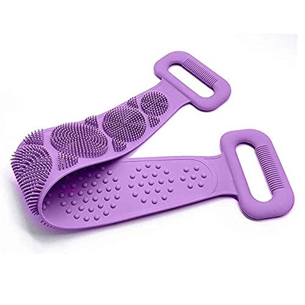 Premium Soft Silicone Body Scrubber - Exfoliating Bath Brush for Men & Women - Long Handle Back Scrubber for Deep Cleansing & Skin Care - Ideal for Shower, Spa & Daily Body Exfoliation