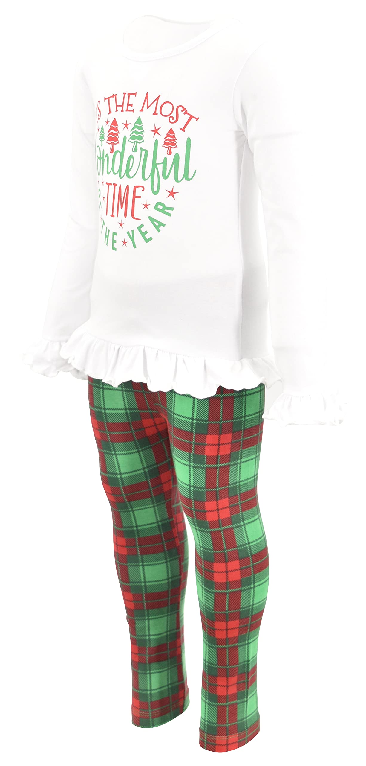 Girls 2-Piece Leggings Outfit with Ruffle Waist - Toddler Clothes Set for Playtime & Parties