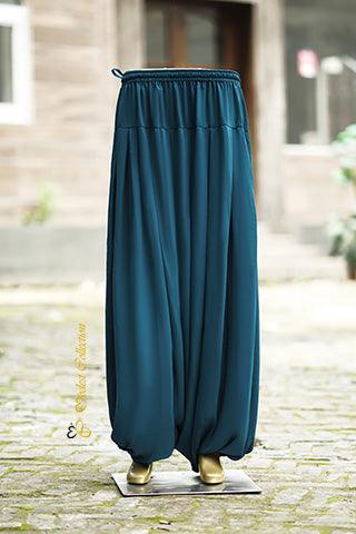Stylish Teal Harem Pants for Women - Comfortable Boho Lounge Pants for Yoga, Meditation & Casual Wear