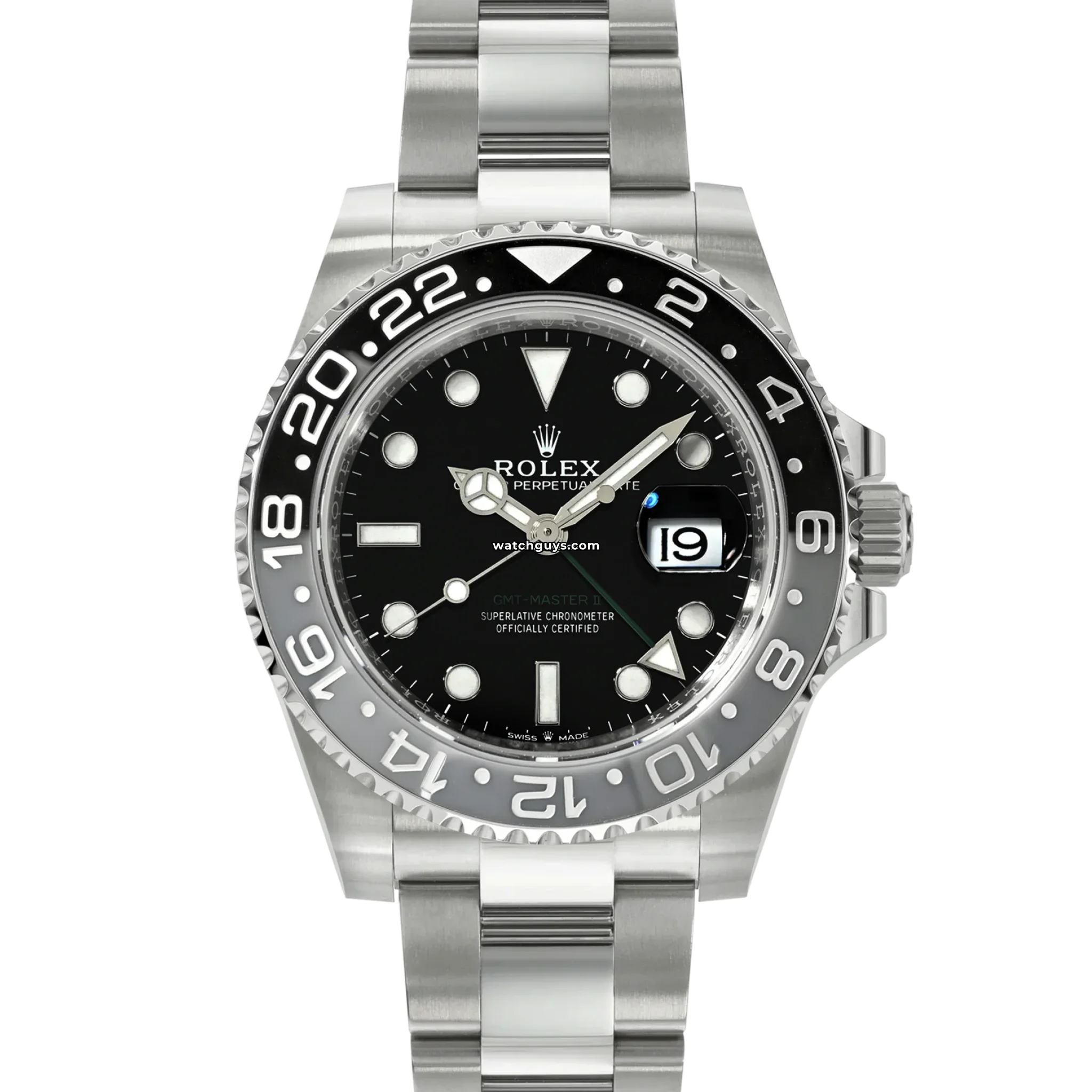 Rolex GMT Master II 126710GRNR Stainless Steel Watch - Luxury Men's Timepiece for Travel & Business | Bruce Wayne Edition
