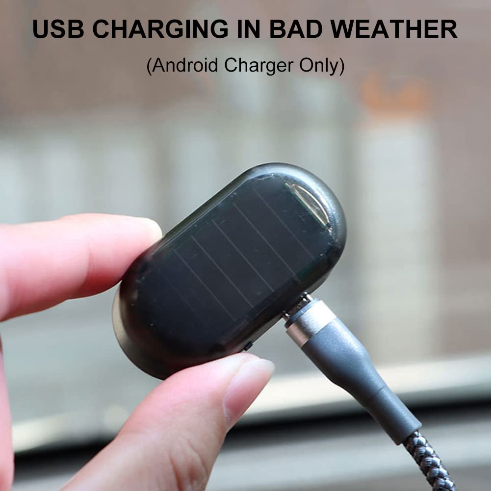 Solar-Powered LED Car Alarm Light - Anti-Theft Security Warning System with Motion Sensor for Vehicles | Perfect for Parking Lots, Garages & Nighttime Protection