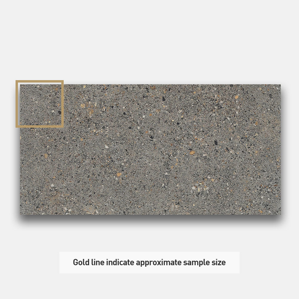 Atlanta Dark Grey 300x600mm Lappato Porcelain Tile - Premium Matte Finish Wall & Floor Tile for Bathroom, Kitchen & Living Room