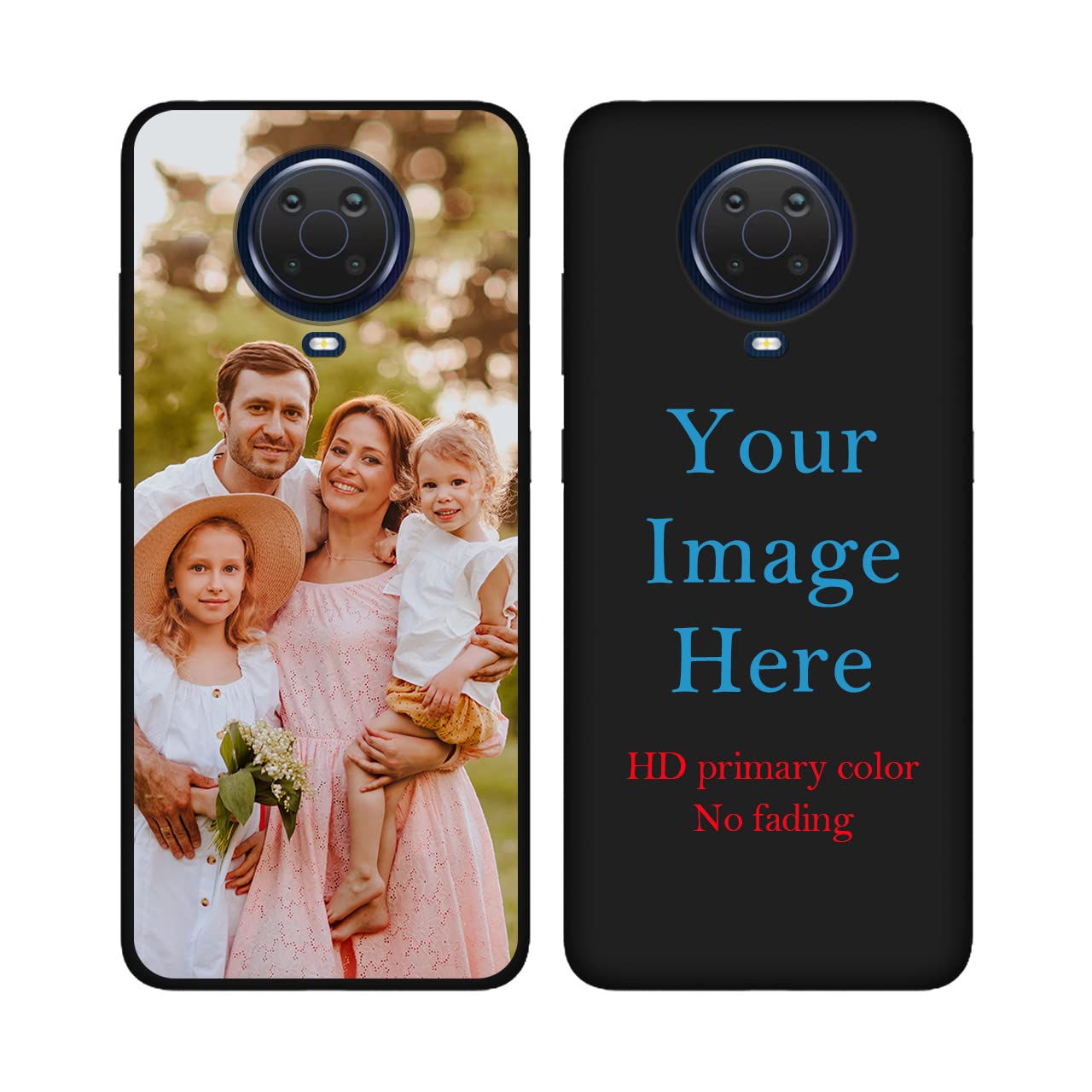 Custom Personalized Photo & Text Name Phone Case for Nokia G20/G10/6.3 - Anti-Scratch Soft TPU Protective Cover (Black) - Perfect Gift for Birthday, Anniversary & Daily Protection