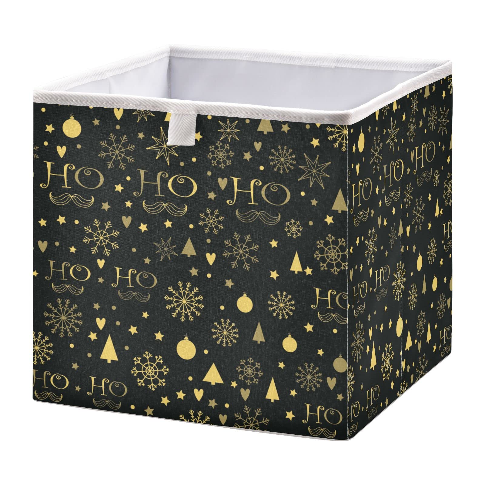 Collapsible Cube Storage Bins - Christmas & Nursery Organizer for Shelves, Closet, Kids Toys & Clothes | Space-Saving Home & Office Organization Solution