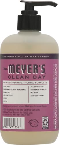 Mrs. Meyer's Clean Day Hand Soap - Plumberry Scent, 12.5 oz, Made with Essential Oils, Cruelty-Free & Biodegradable | Refreshing Hand Wash for Kitchen, Bathroom & Office Use