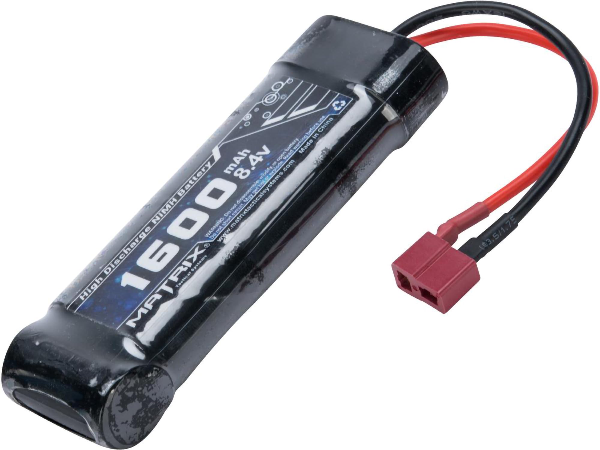 Matrix High Output Small Type Airsoft NiMH Battery for Evike Airsoft Guns - Perfect for M4, AK, and Pistol Airsoft Battles
