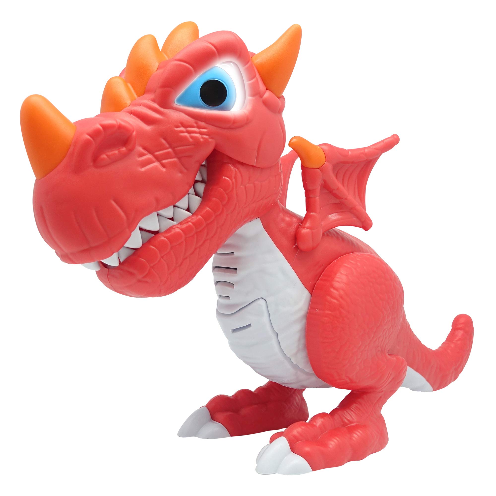Junior Megasaur Bend & Bite Dinosaur Toy - Interactive Red Dino Figure for Kids | Perfect for Pretend Play, Birthday Gifts & Dinosaur-Themed Parties