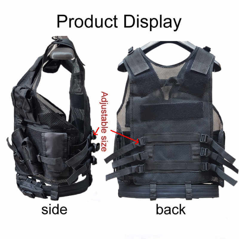 Tactical SWAT Vest with Multiple Pockets - Durable Military Gear for Outdoor, Airsoft, Hunting & Police Training