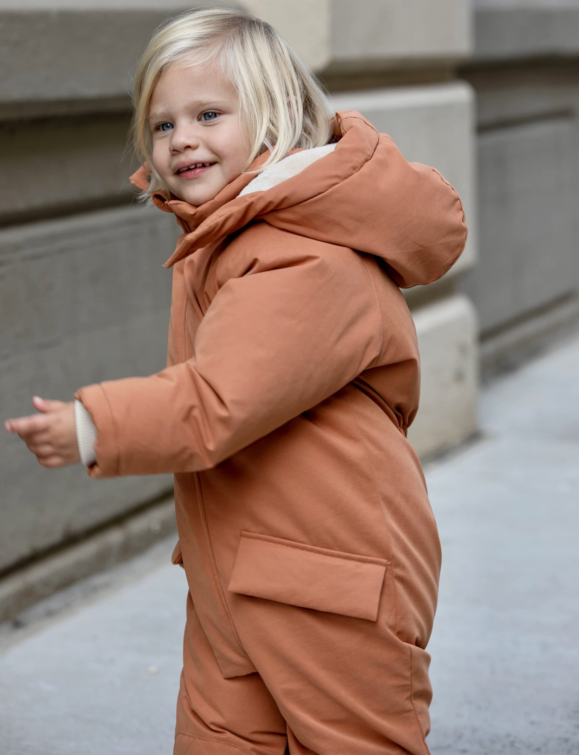 7AM Enfant Baby Jumpsuit Coat - 2-Way Zipper Teddy Jumpsuit for Infants & Toddlers | Waterproof, Soft Cotton Winter Wear | Warm Outerwear for Newborns | Perfect for Stroller Walks, Outdoor Play & Cold Weather Adventures