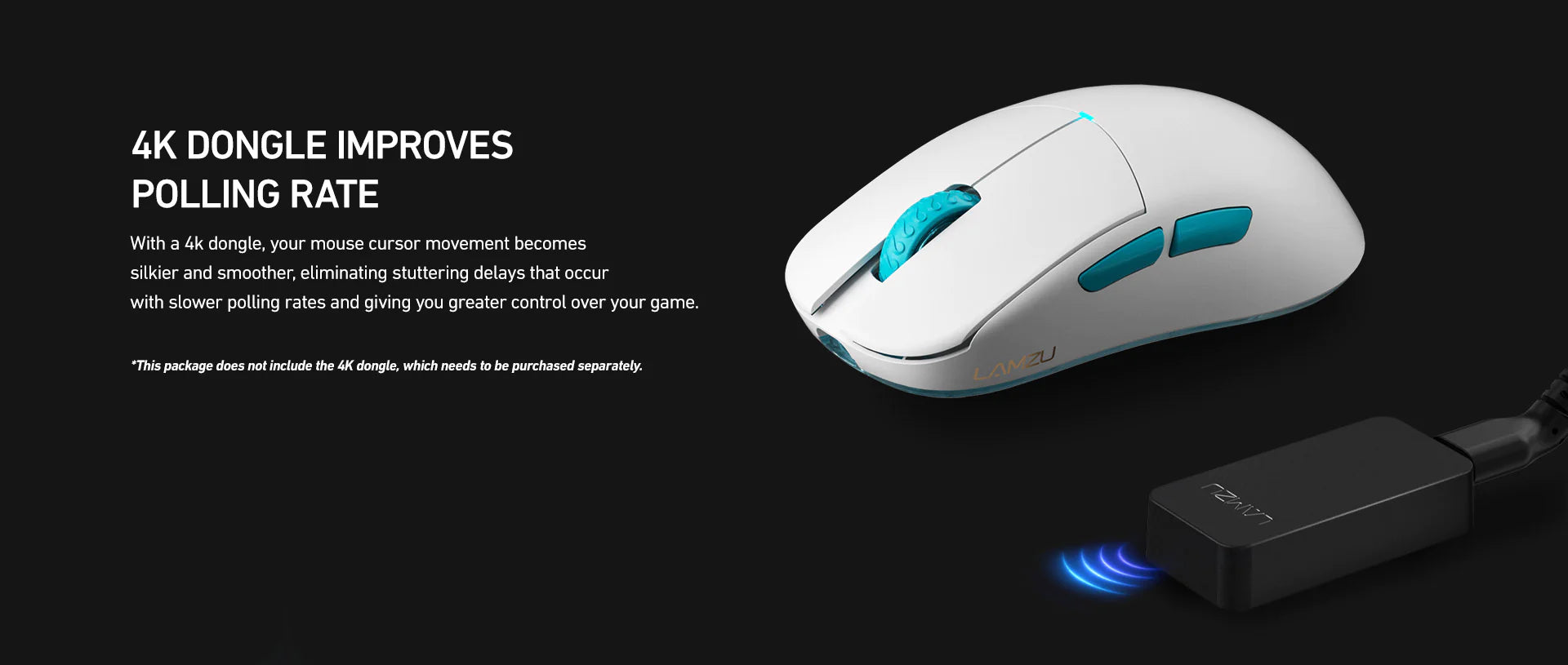 Lamzu Atlantis OG V2 Pro Wireless Gaming Mouse - 4K Compatible, Lightweight Ergonomic Design, Matcha Green - Perfect for FPS, MOBA & Esports Gaming