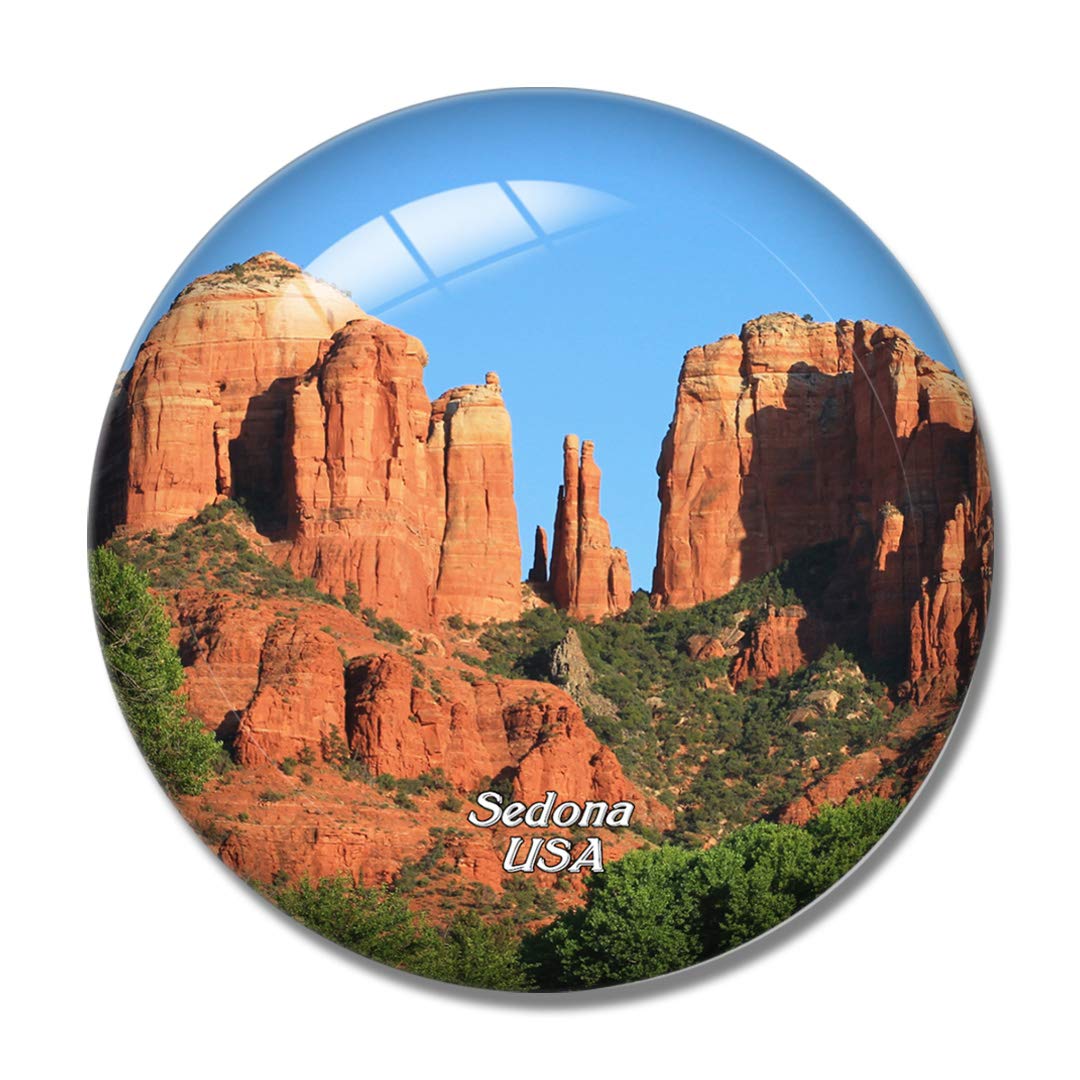 USA Sedona Canyon Arizona 3D Fridge Magnet - Whiteboard Souvenir Crystal Glass Magnet for Refrigerator Decor - Perfect for Travel Memories, Office Organization & Kitchen Accessories
