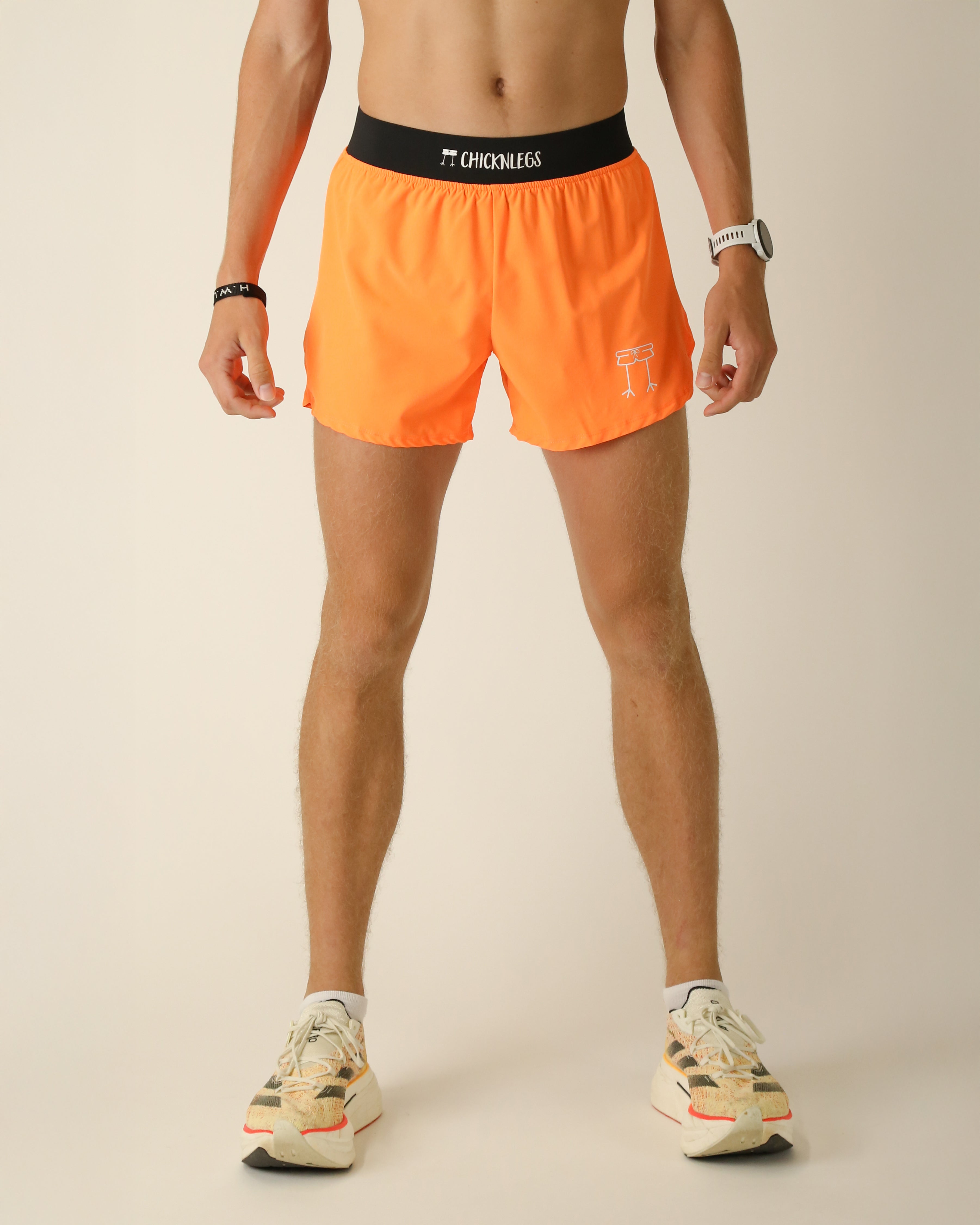 Men's Running Shorts - Neon Orange 4