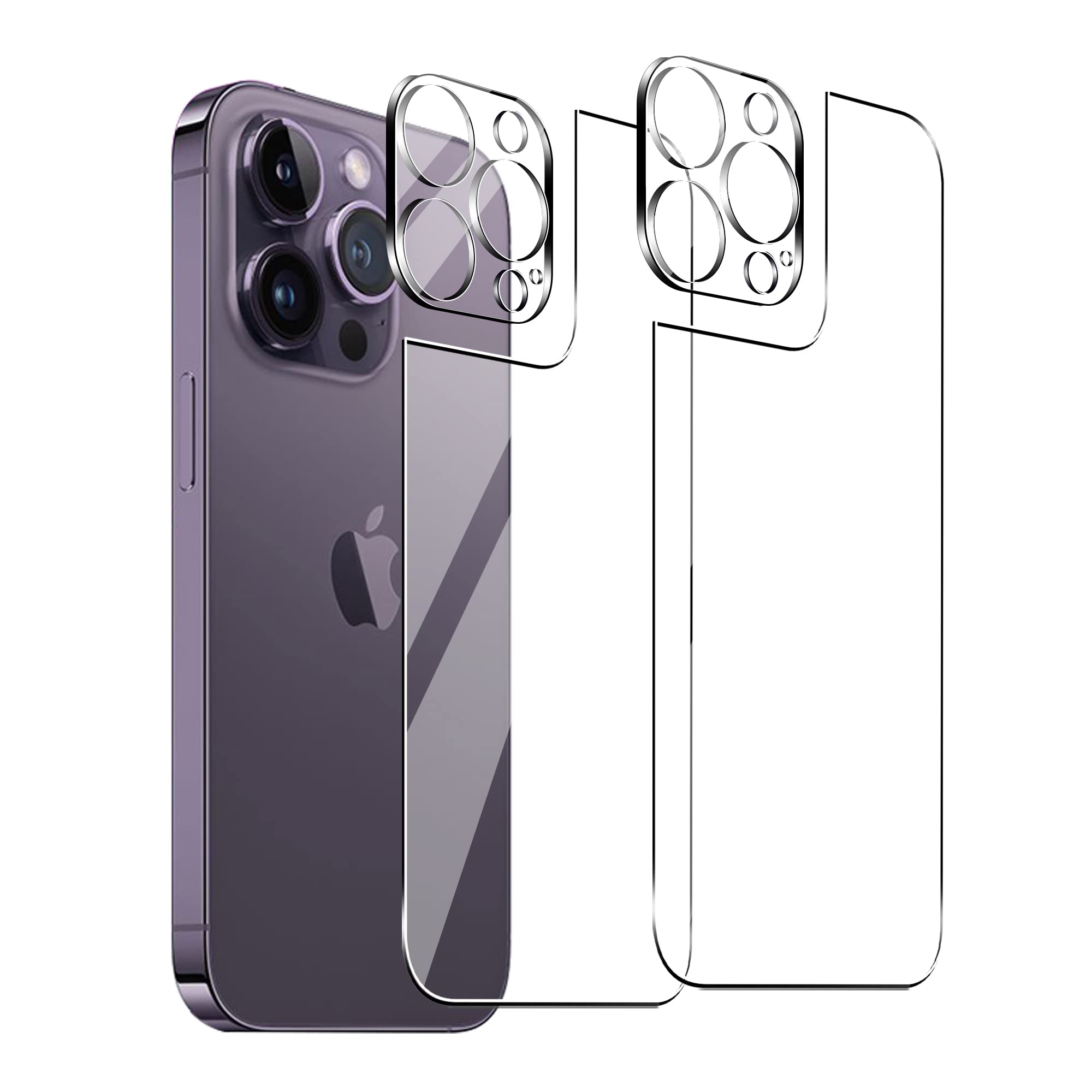 Suttkue iPhone 14 Pro Screen Protector with Camera Lens Protector - 2 Pack, 9H Hardness Tempered Glass, Anti-Scratch, Anti-Fingerprint, Case Friendly, Easy Installation for 6.1 Inch - Perfect for Daily Protection and Enhanced Display Clarity