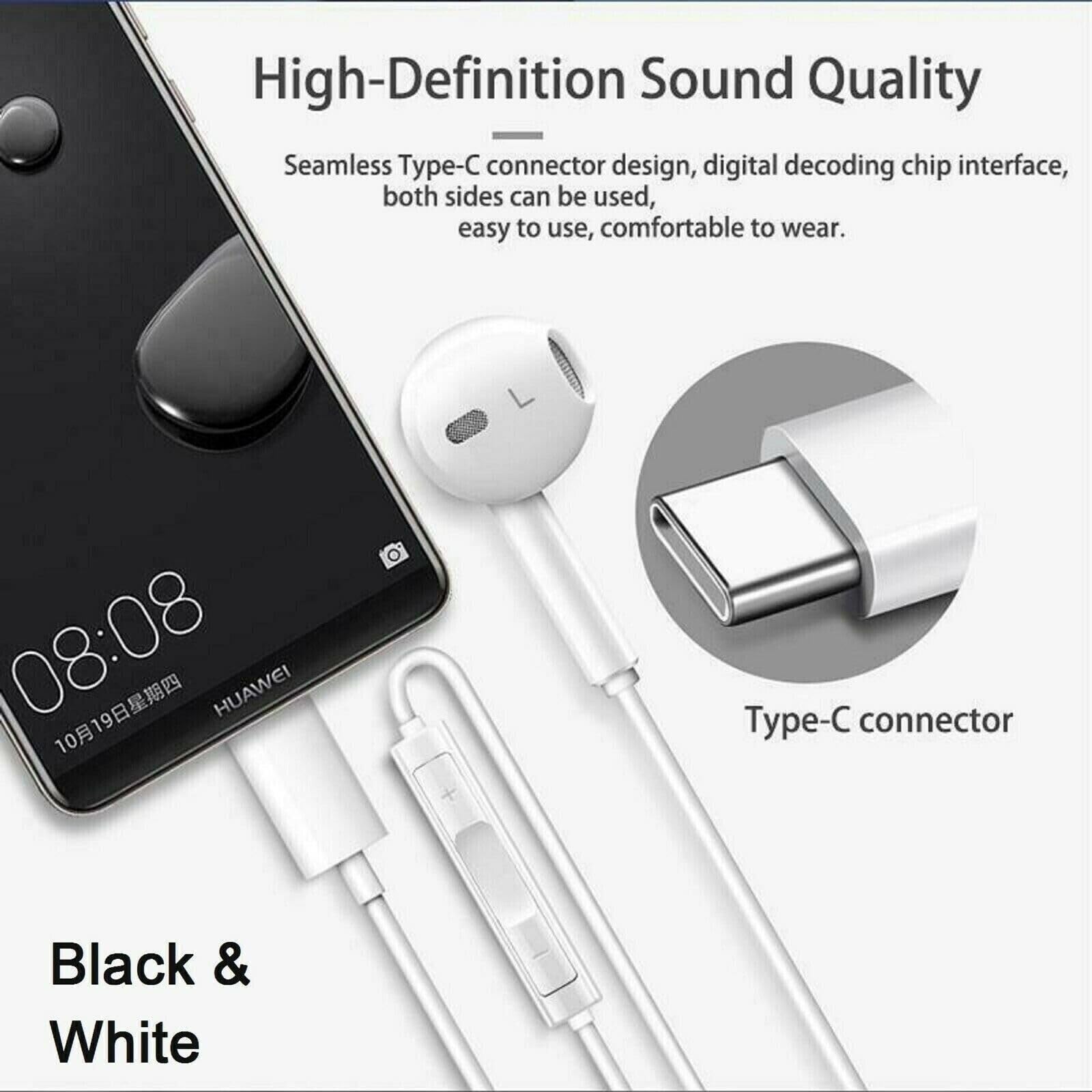 MHtech USB C Wired Headphones with Mic & Volume Control - HiFi Stereo In-Ear Earphones for iPhone 16 Pro Max/16/16 Pro/15 Pro Max - Perfect for Gaming, Music & Calls