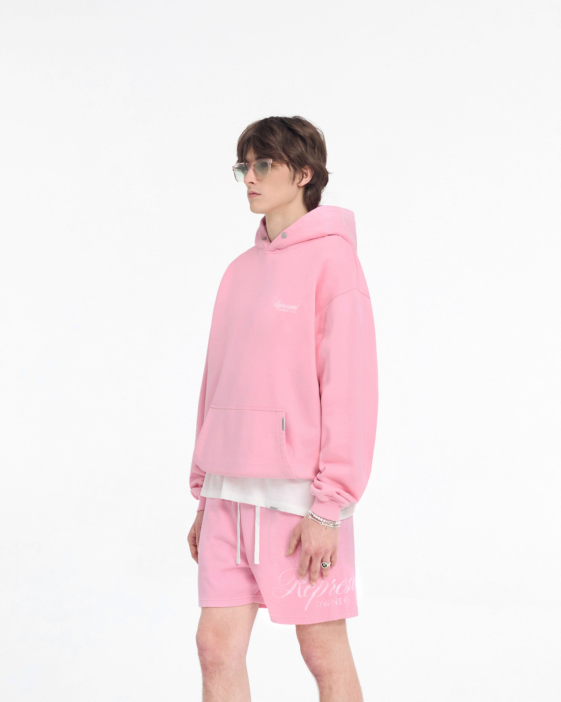 Represent Owners Club Script Hoodie - Pink | Streetwear Fashion Hoodie for Men & Women | Casual Wear, Gym, Lounge, Outfit Styling