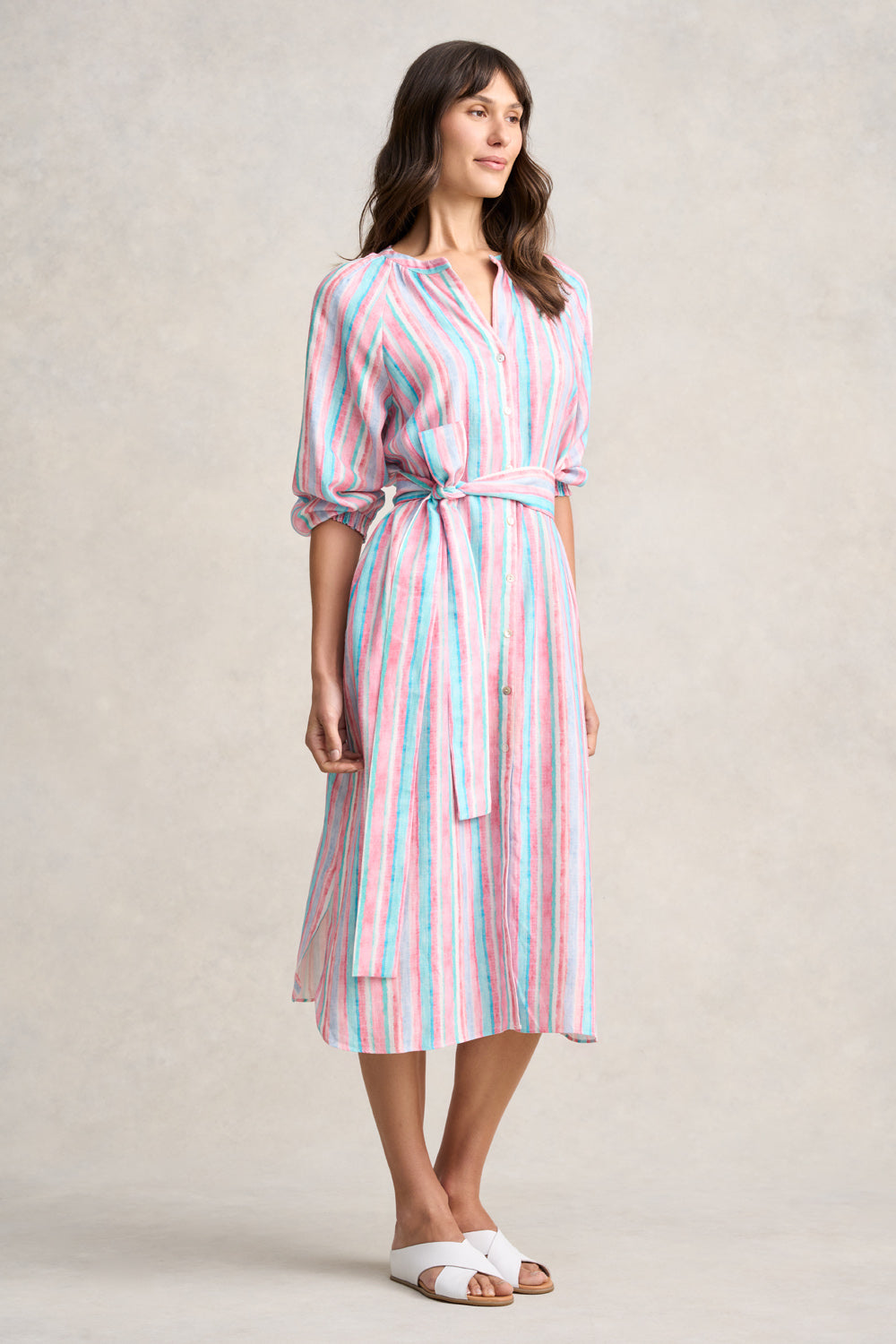 Stylish Striped Resort Shirt Dress for Women | Summer Beach Cover Up | Perfect for Vacations, Pool Parties & Casual Outings