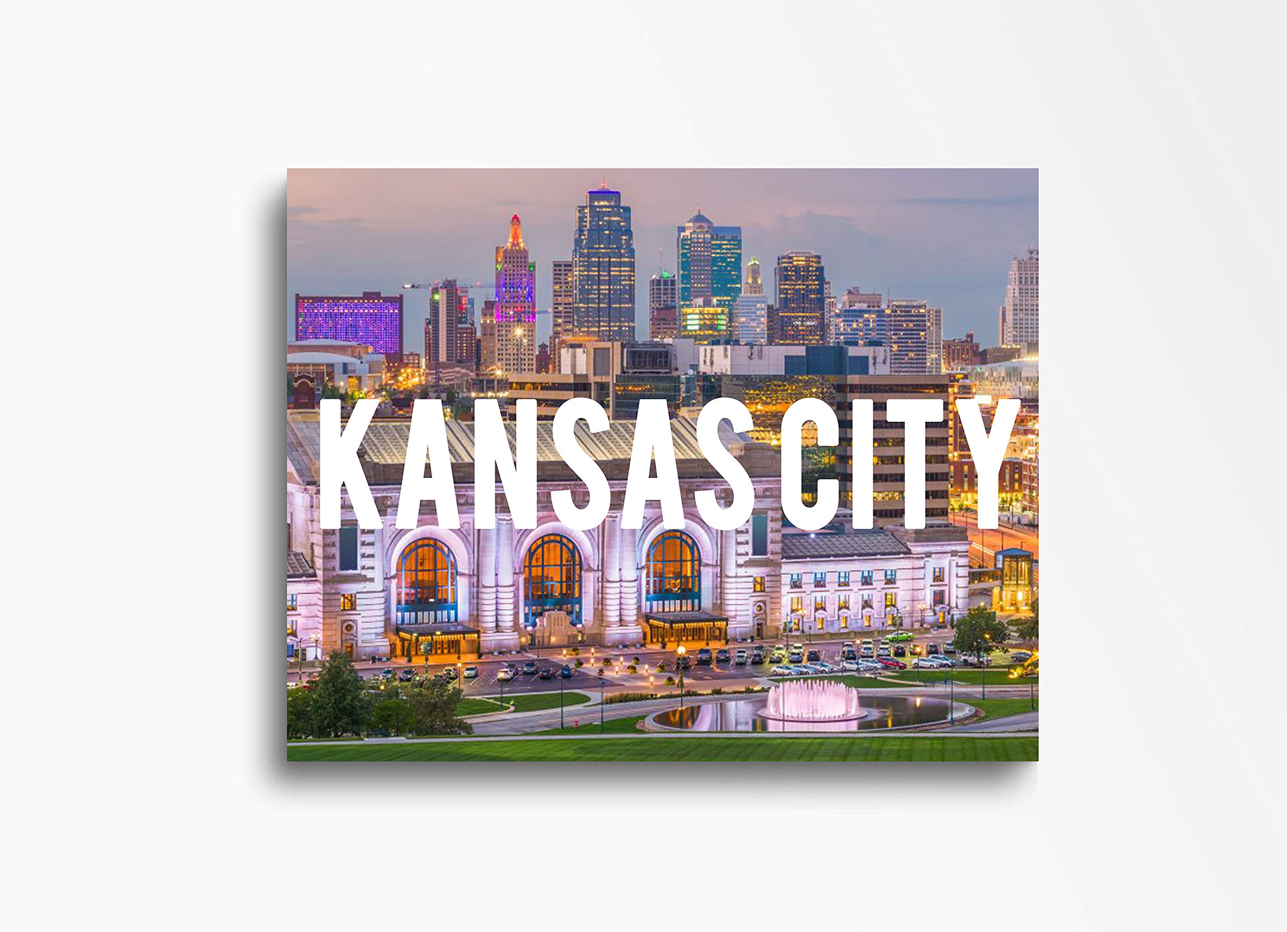 Kansas City Skyline Canvas Wall Art - 30x40 Inch Downtown Cityscape Painting, Ready to Hang Home Decor for Living Room, Bedroom, Office & Kitchen | Perfect for Urban Style Interior Design & Gift Giving