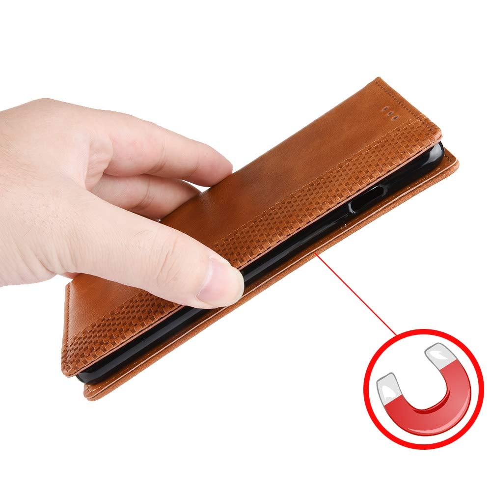 Magnetic Buckle Retro Leather Flip Phone Case for Sony Xperia 10 Plus - Horizontal Flip Cover with Card Slots, Wallet & Holder | Perfect for Daily Use, Travel & Business Meetings