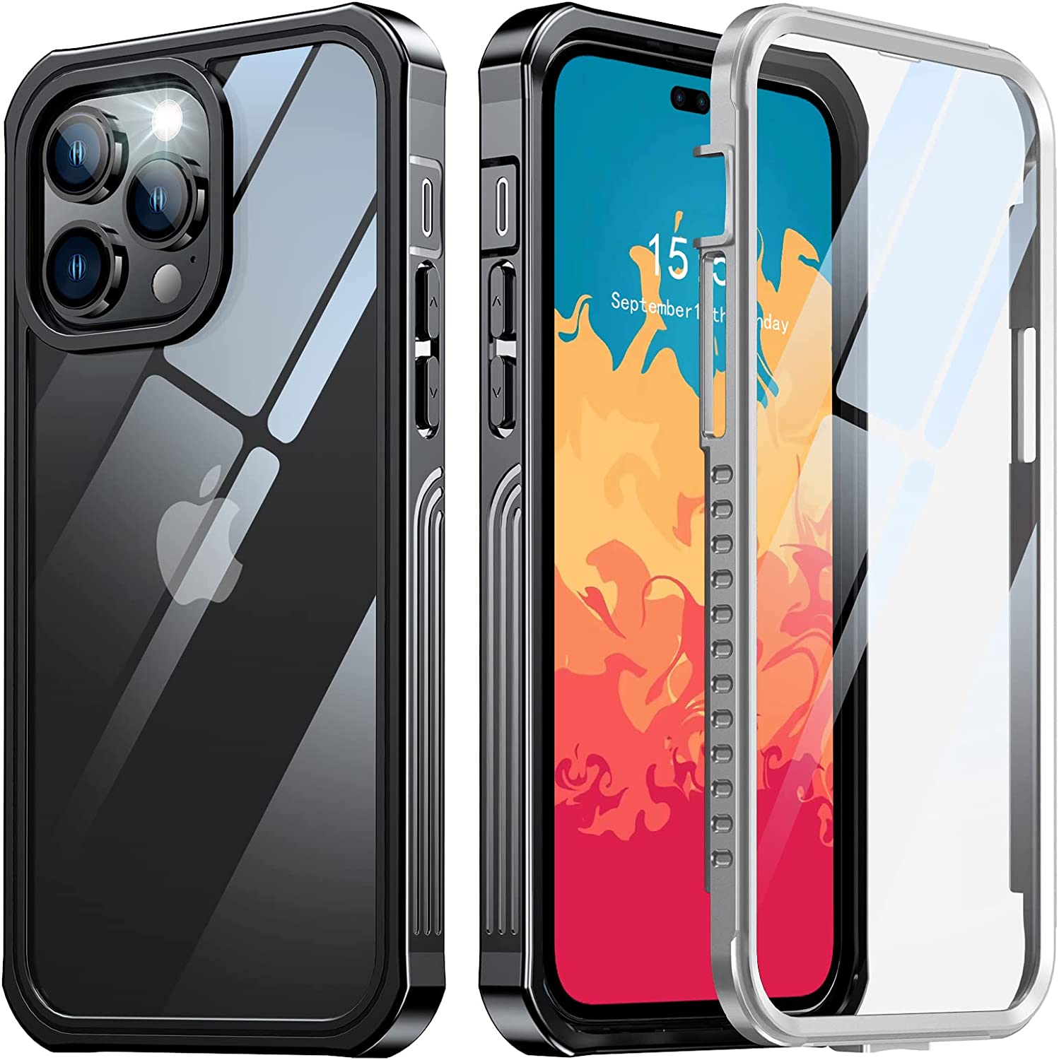 iPhone 14 Pro Max Case - Shockproof Tempered Glass Bumper Cover with Military-Grade Protection | Perfect for Daily Use, Outdoor Activities & Travel