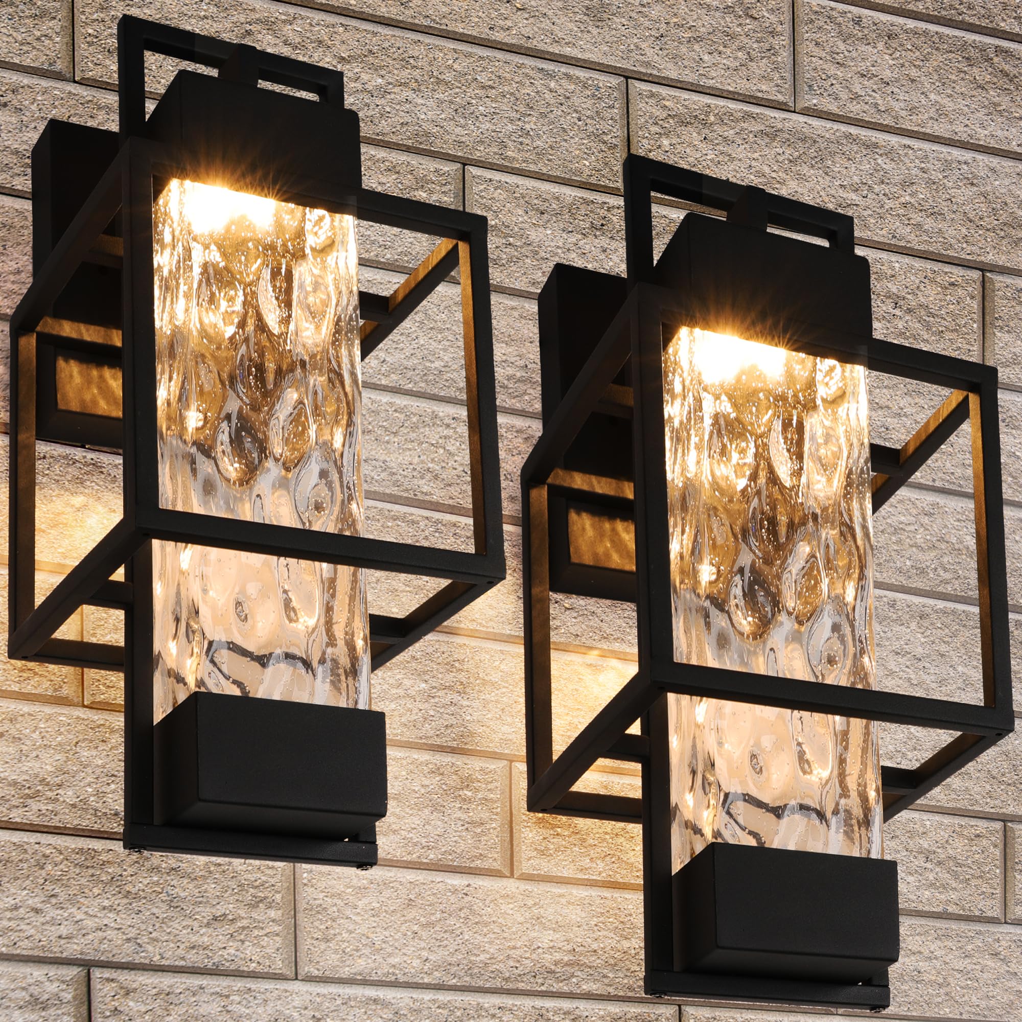Modern Outdoor Wall Sconce Lights 2 Pack - 15