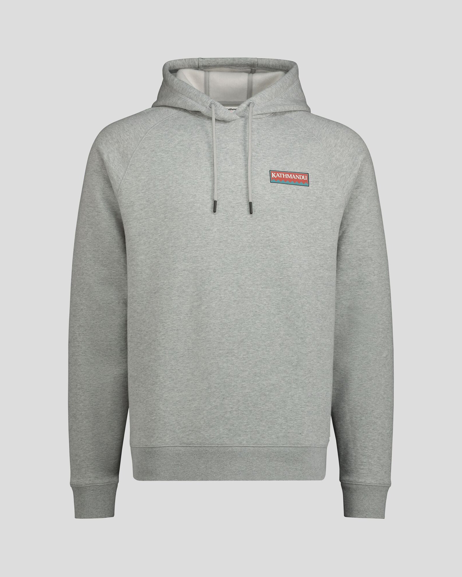 Men's Kathmandu Heritage Logo Slouchy Hoodie - Light Grey Marle | Cozy Pullover Sweatshirt for Casual Wear & Outdoor Adventures