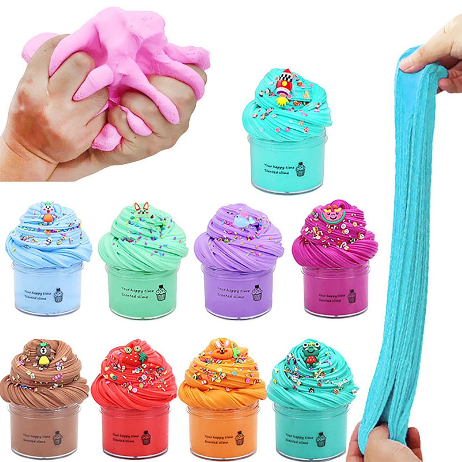 **Nebwe Squishy Toys - Cloud Slime & Butter Slime Kit for Kids, Stress Relief Fidget Toys for Girls & Boys Ages 4-8, Non-Toxic Sensory Play (70ml) – Perfect for Birthday Gifts, Classroom Rewards & Relaxation**