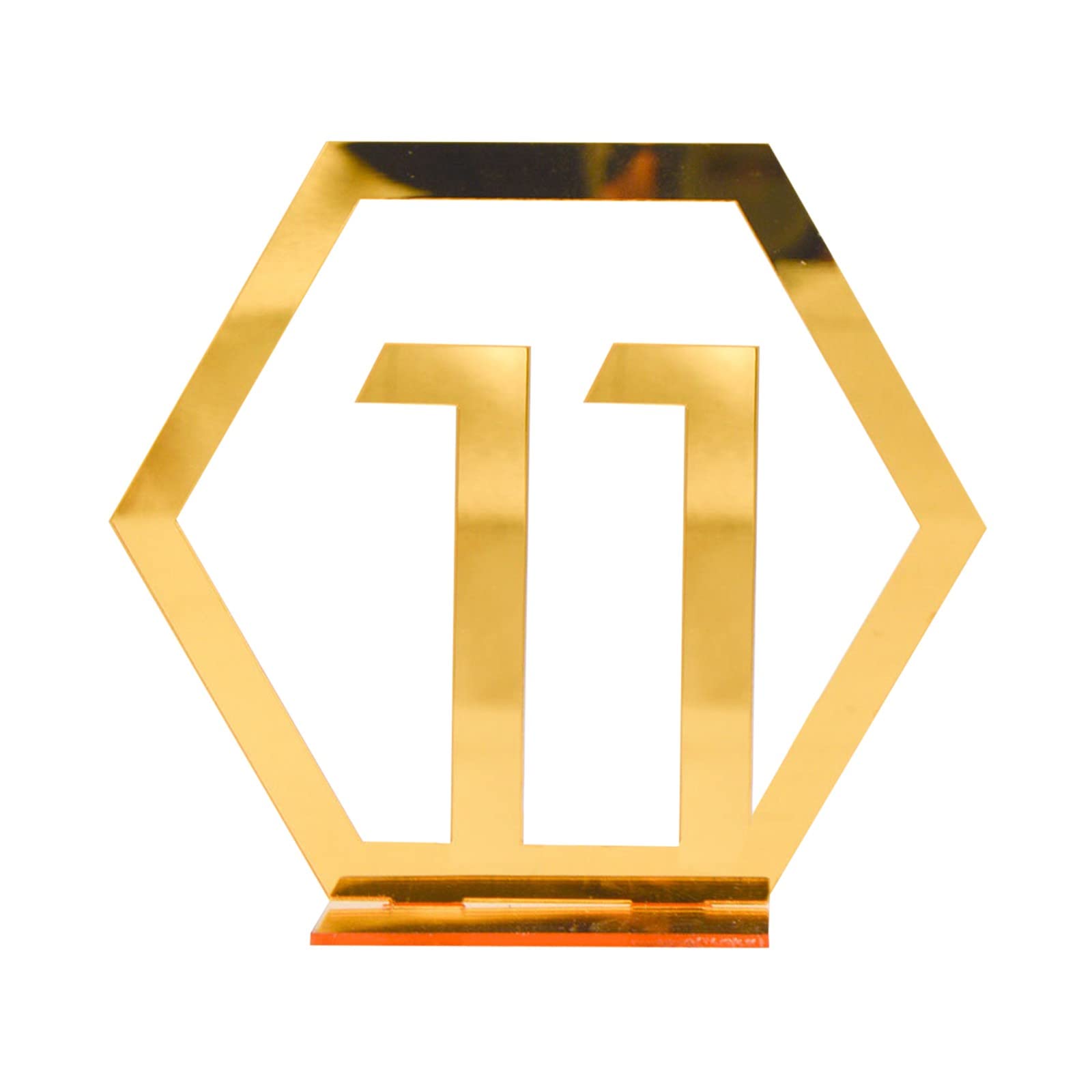 3D Gold & Silver Acrylic Wedding Table Number Cards - Elegant Mirror Table Decor for Seating, Christmas Party Decorations - Perfect for Weddings, Anniversaries & Holiday Events (Large Size)