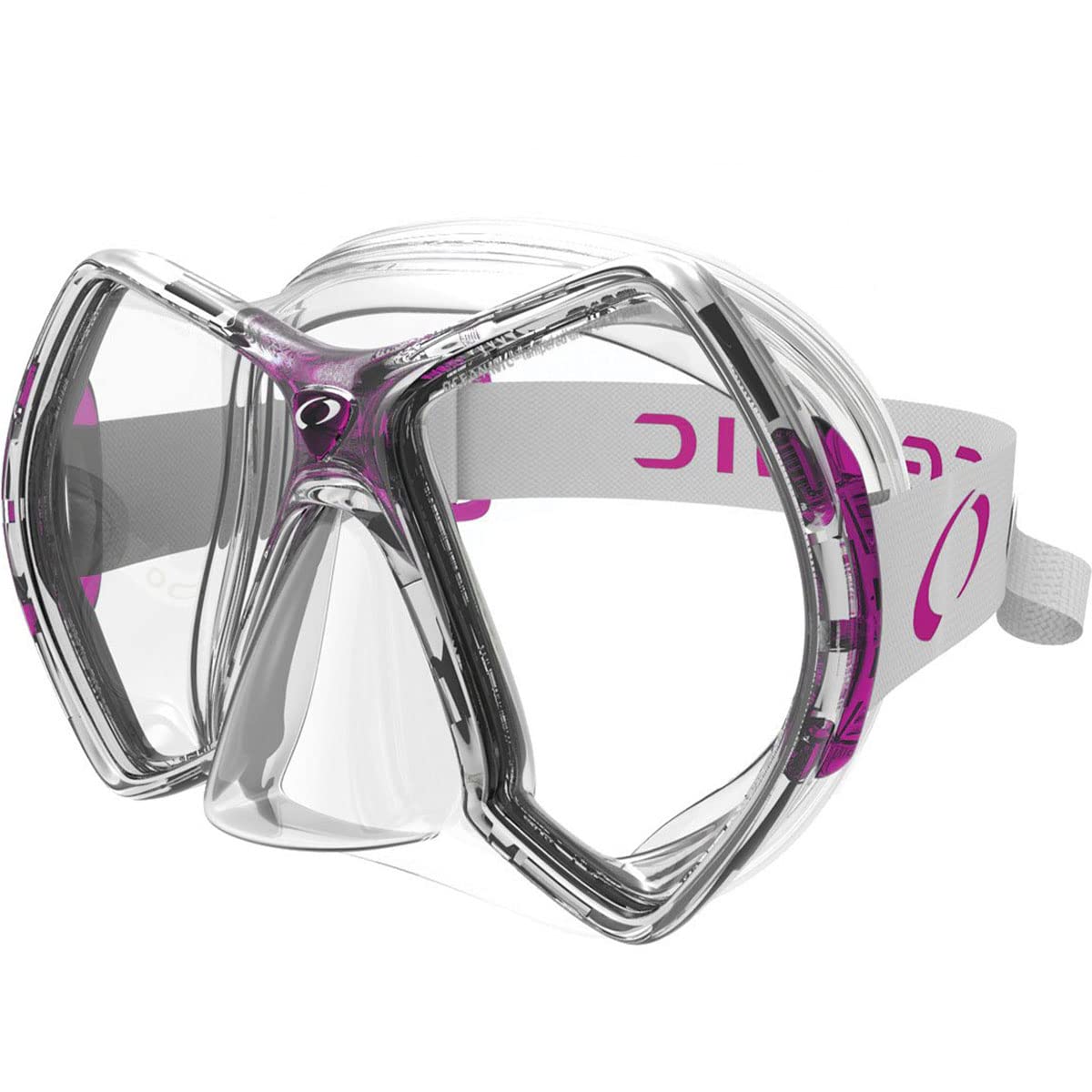 Oceanic Cyanea Ultra Scuba Mask with Clear Lens - Black/Gray Snorkeling Gear for Adults - Perfect for Underwater Exploration, Diving & Marine Life Observation