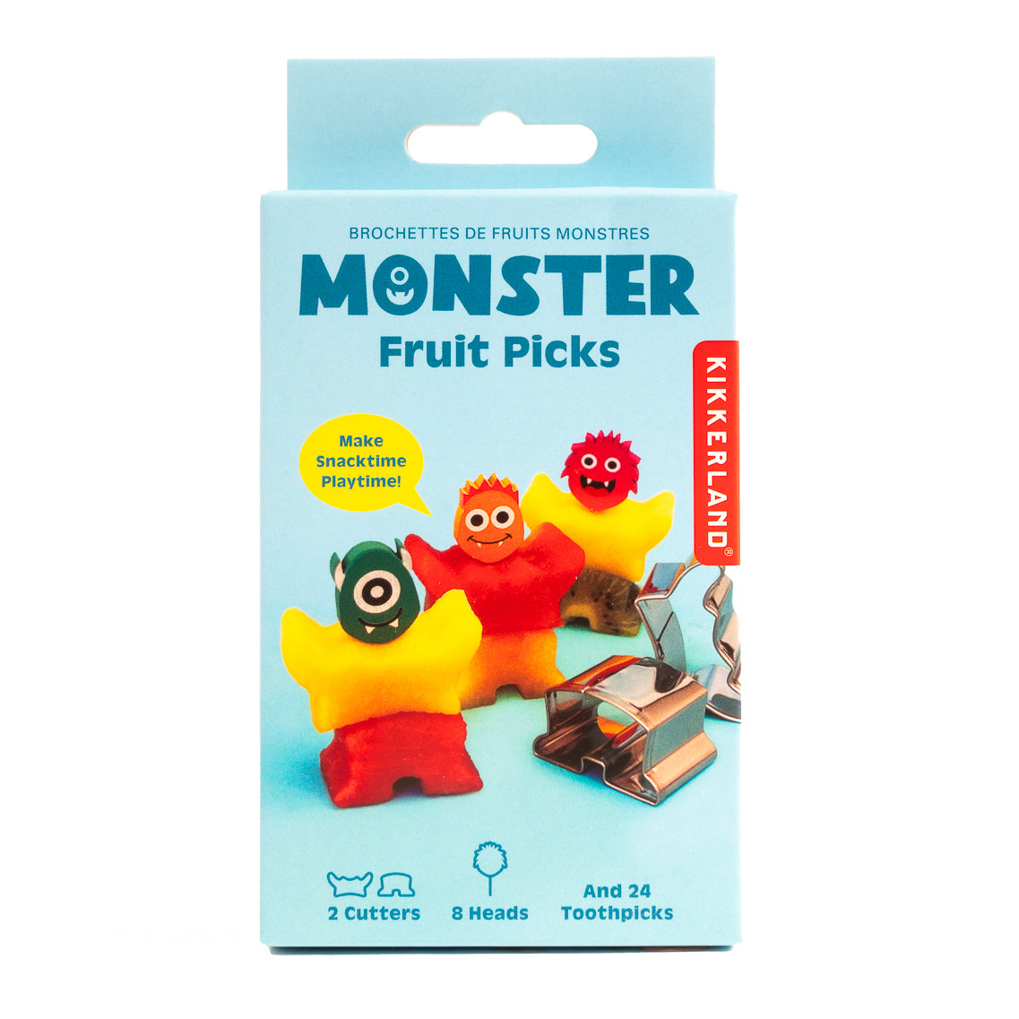 Monster Fruit Picks - Fun Halloween Party Food Picks for Kids, Cupcake Toppers, Fruit Skewers, and Dessert Decorations