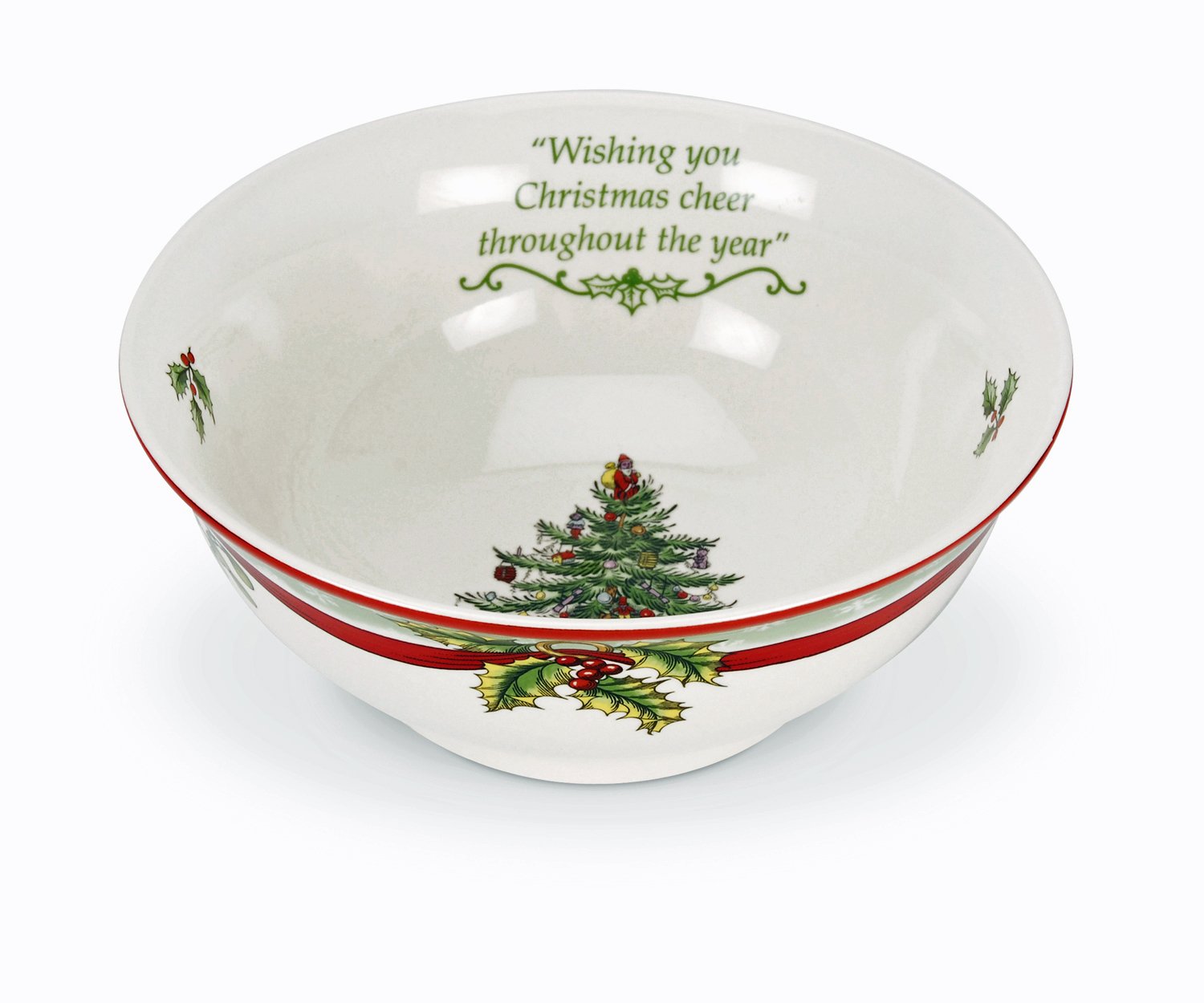 Spode Christmas Tree Candy Bowl - Elegant Holiday Serving Dish for Candy, Snacks & Treats - Perfect for Christmas Parties, Home Decor & Festive Gatherings