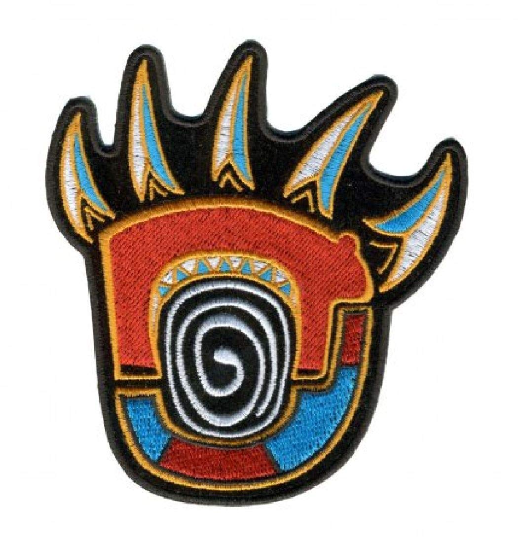 Bear Claw Embroidered Iron-On Sew-On Patch 4.0 Inch - DIY Clothing, Jacket, Backpack & Hat Decoration for Outdoor Enthusiasts
