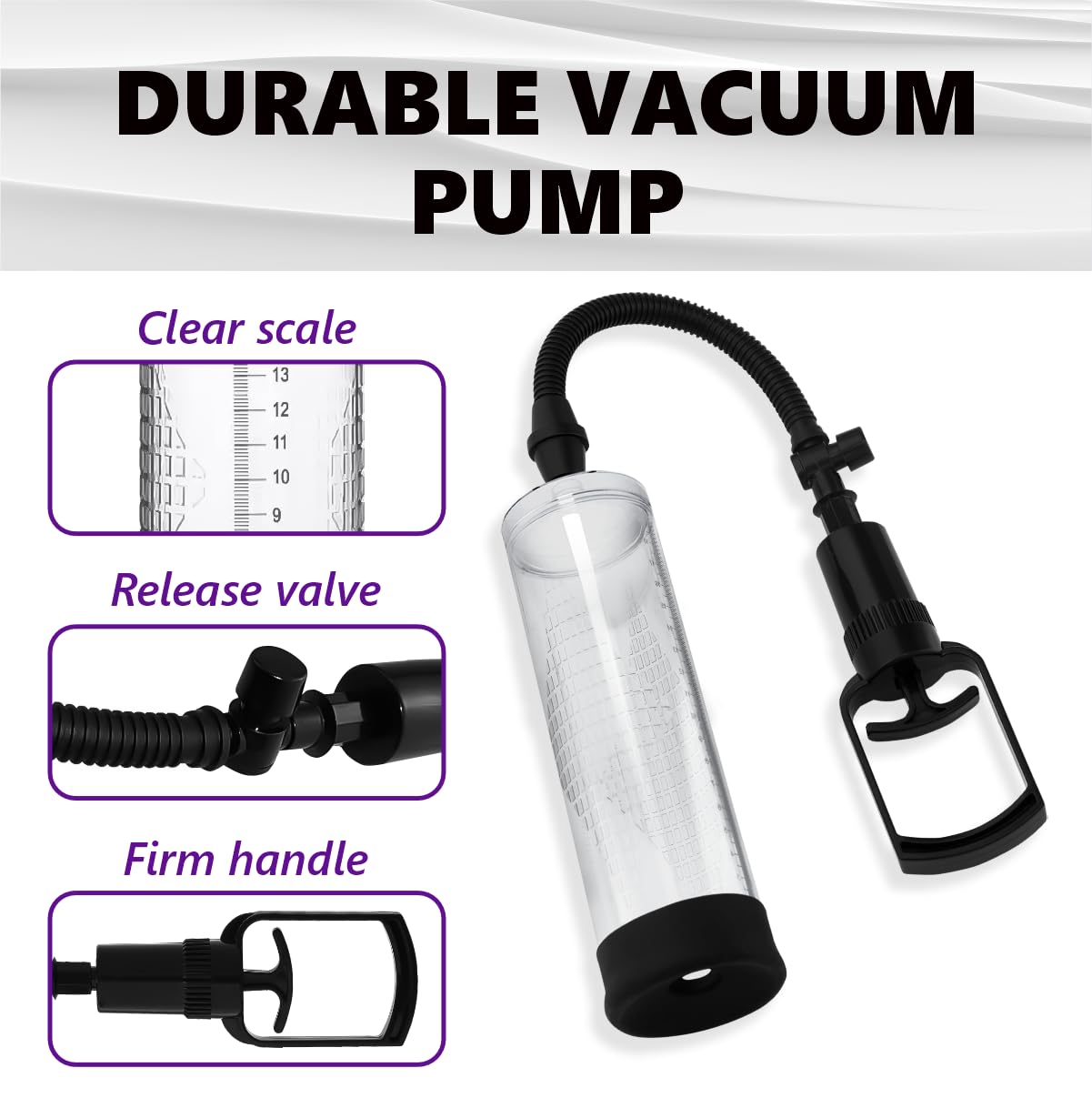 Premium Penis Pump for Men - Vacuum Therapy Enlargement Device with Strong Suction - Blue Male Enhancement Sex Toy for Couples & Solo Play - Perfect for Intimate Moments & Sexual Wellness