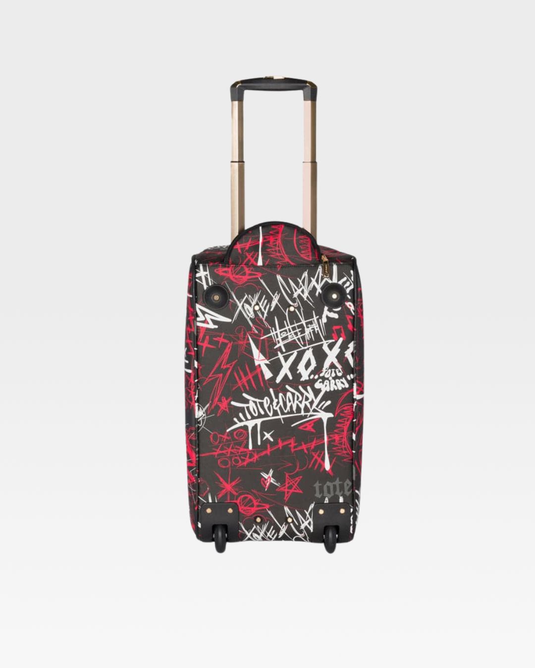 Black Graffiti Rolling Duffle Bag - Waterproof Travel Luggage for Gym, Sports & Weekend Getaways