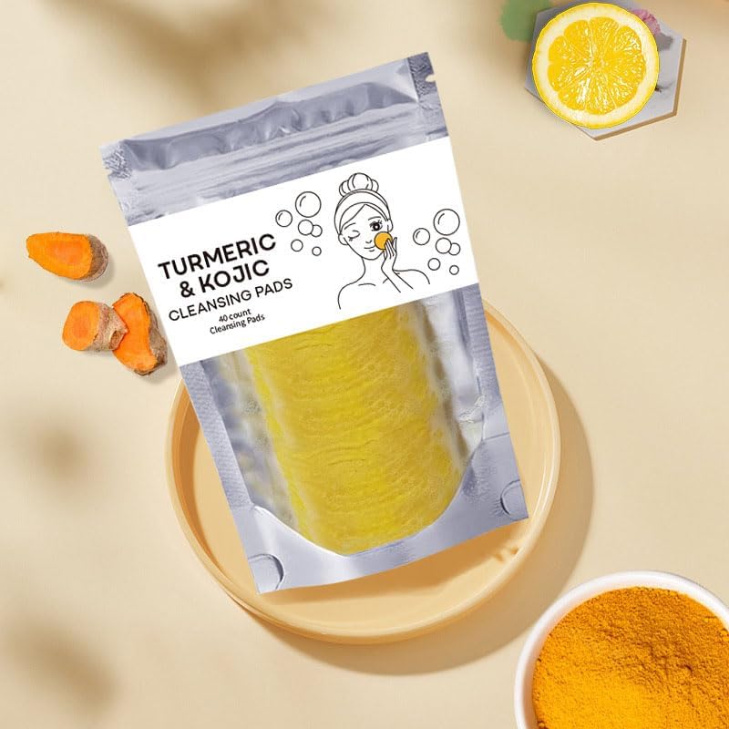 Turmeric Trio Skincare Set: Facial Wash, Cleansing Mousse & Soap with Exfoliating Pads - Natural Brightening & Acne Treatment for Face & Body - Perfect for Daily Cleansing Routine & Spa Day Self-Care