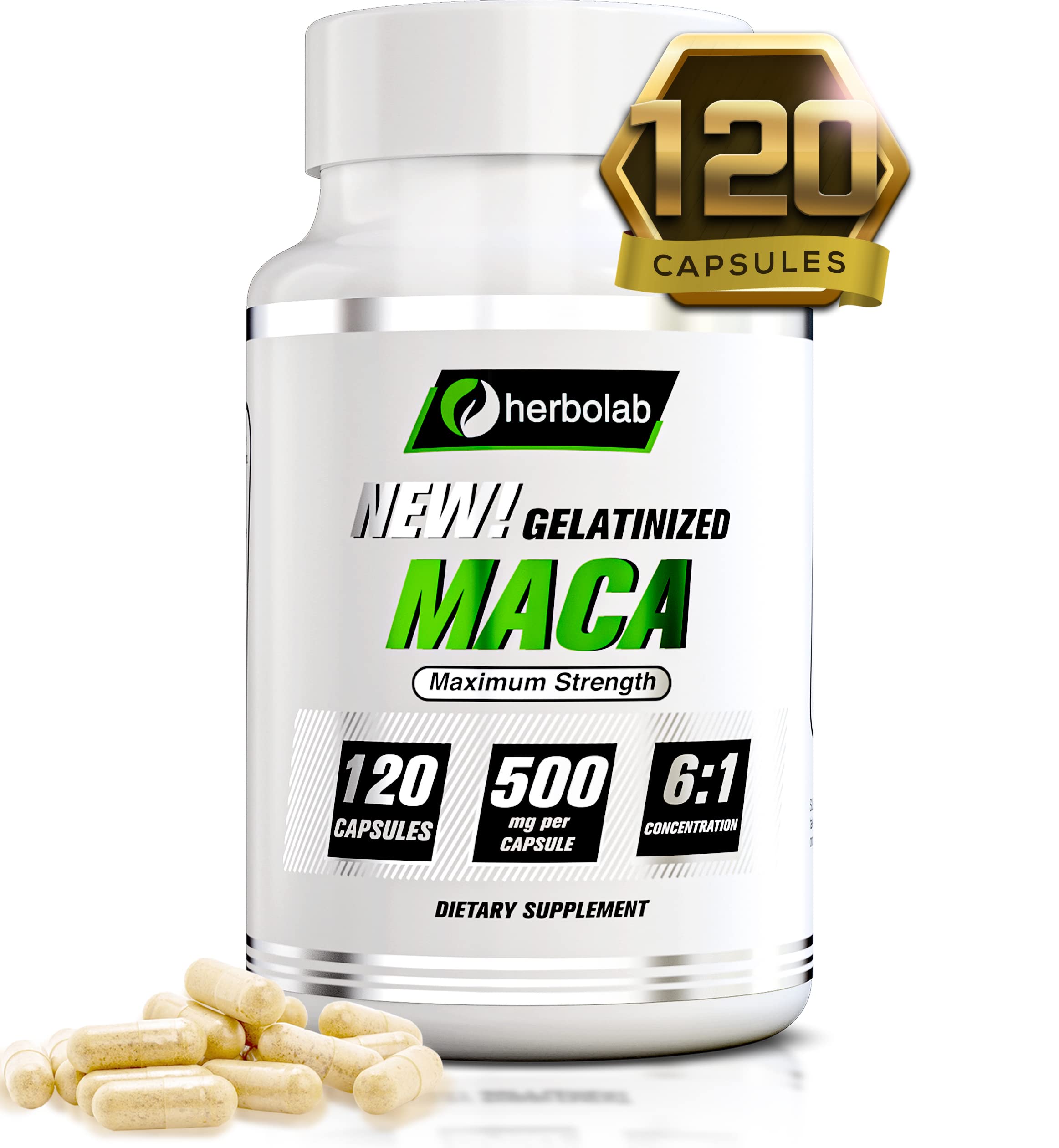 Organic Peruvian Maca Root Powder Capsules 2000mg - Black, Red & Yellow Maca Extract for Men & Women | Gelatinized Lepidium Meyenii | Vegan Energy & Libido Booster | Perfect for Workout Recovery, Stress Relief & Hormonal Balance