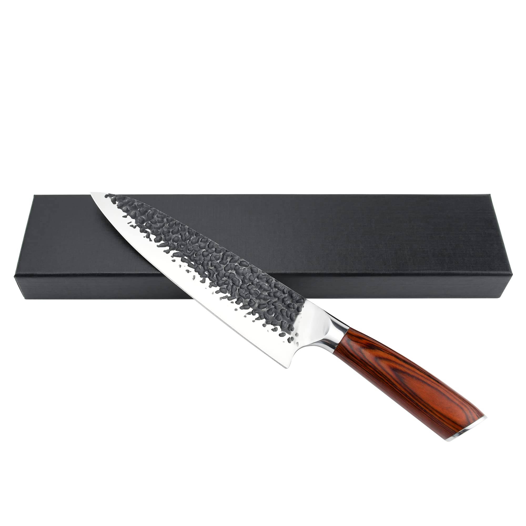 8 Inch Japanese Chef Knife - Ultra Sharp High Carbon Steel Kitchen Knife for Meat, Vegetables, Fruits & Seafood - Professional Cooking Knife with Ergonomic Handle for Home & Restaurant Use - Perfect for Slicing, Dicing and Food Prep
