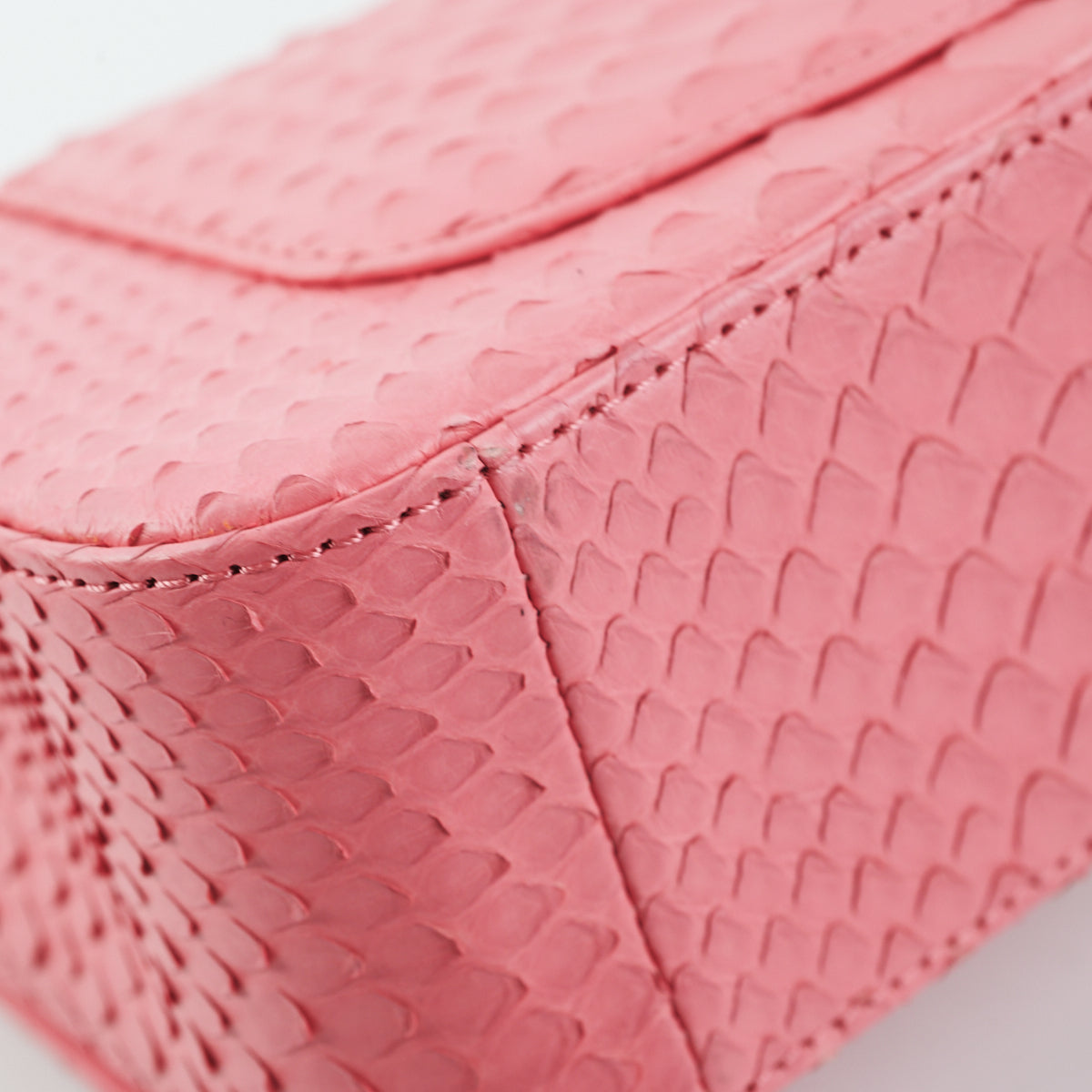 Chanel Python Rectangular Mini Classic Flap Pink Handbag - Luxury Designer Crossbody Bag for Women | Perfect for Evening Parties, Date Nights & Special Occasions