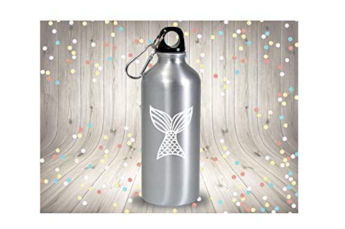 Mermaid Tail Vinyl Decal - White 3.7x4.75 Inch - Made in USA by Foxtail Decals - Waterproof Sticker for Car Windows, Laptops, Tablets, Water Bottles - Perfect for DIY Crafts, Home Decor & Personalizing Accessories