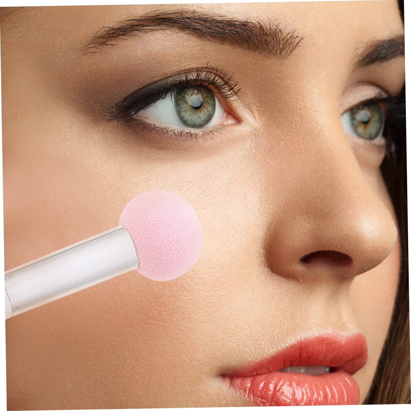 Beavorty Washable Creamy Makeup Sponge Pens - Round Head Foundation Blender Sponge for Flawless Makeup Application | Perfect for Liquid, Cream & Powder Cosmetics | Professional Makeup Tools for Daily Use & Travel