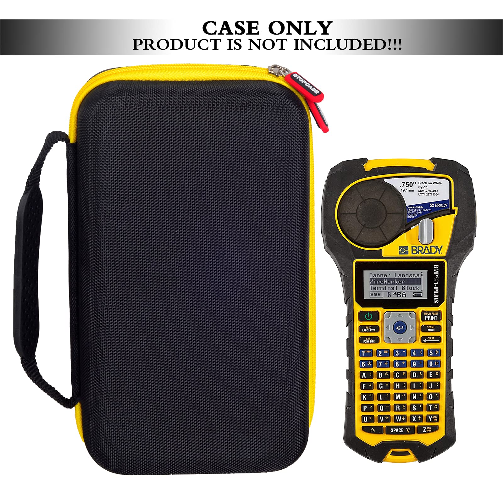 Dewalt 20V MAX LED Work Light Hard Protective Case | DYMO Industrial Label Maker for RhinoPRO 5200 | Brady BMP21-PLUS Portable Label Printer - Durable Storage & Worksite Organization for Construction, Warehouse & Office Use