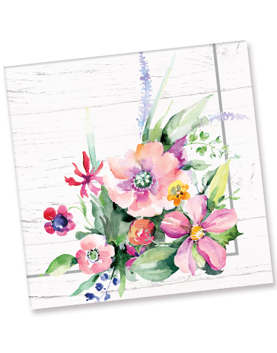 Farmhouse Floral Paper Napkins for Lunch & Dinner - 44 Count Disposable Napkins for Parties, Weddings, and Everyday Use