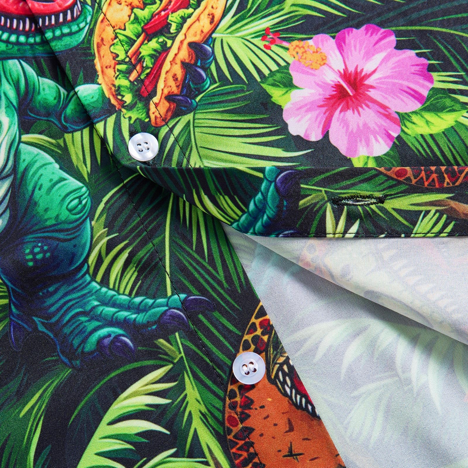 ALISISTER Men's Hawaiian Shirt - Funny Novelty Button Down Short Sleeve Shirt for Summer Vacation & Beach Party | Tropical Floral Print Casual Shirt for Holiday, Luau, BBQ and Outdoor Activities