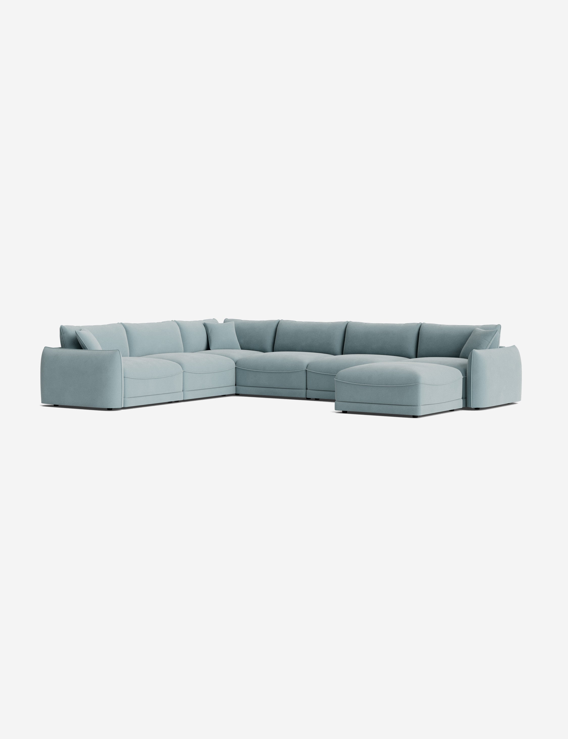 Balmer Modular Corner Sectional Sofa with Ottoman - Modern L-Shaped Living Room Furniture for Small Spaces | Perfect for Apartments, Condos and Family Gatherings