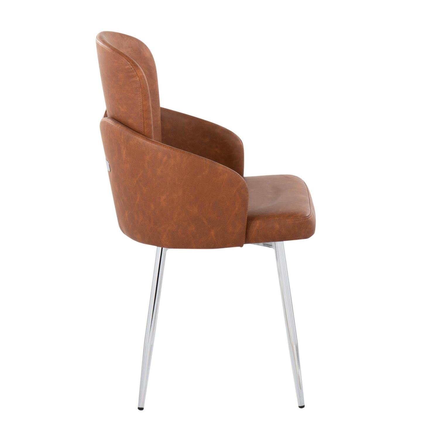 LumiSource Dahlia Upholstered Dining Chairs Set of 2 - Modern Kitchen & Dining Room Chairs with Comfortable Fabric Seat - Perfect for Small Spaces, Breakfast Nooks & Formal Dining Tables